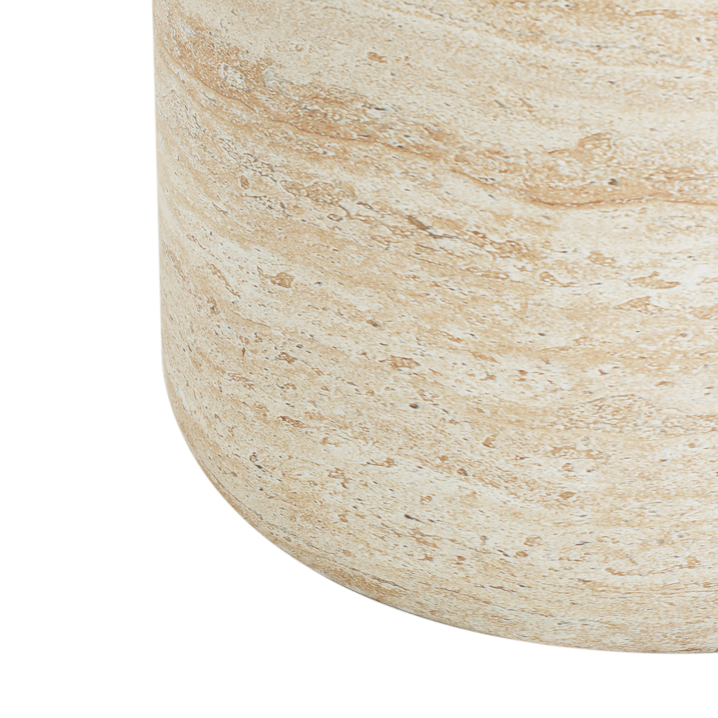 Callowaye Outdoor Patio Round Concrete Accent Table - furnishings