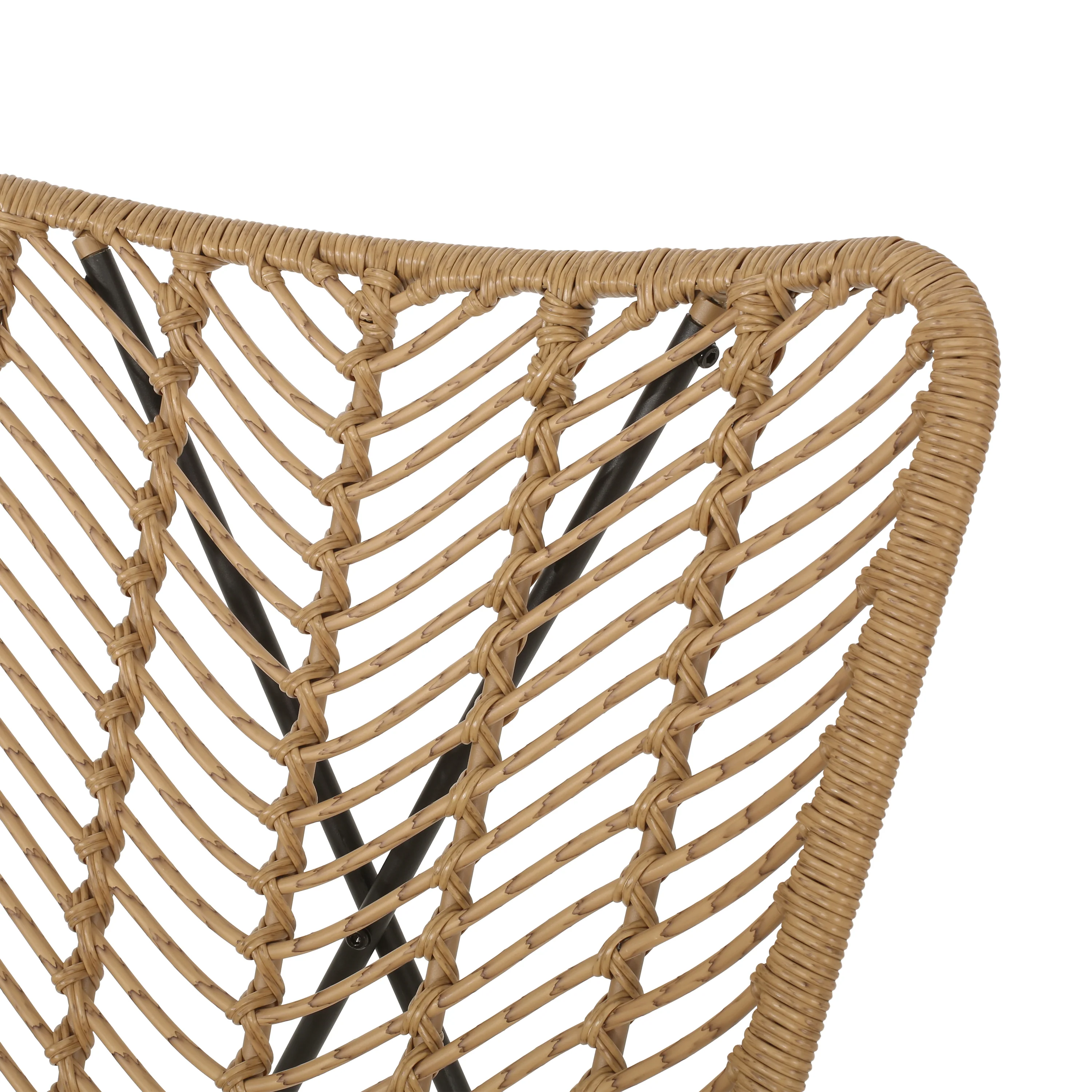 Juan Outdoor Wicker Accent Chairs, Set of 2 - furnishings