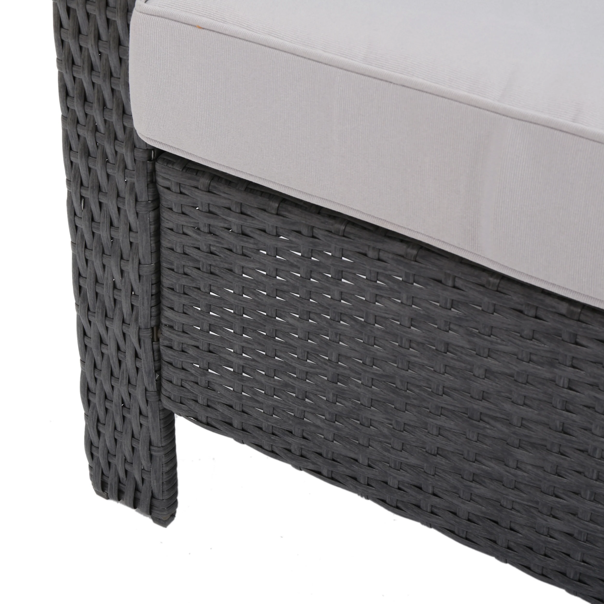 Antibes Outdoor 3pc Grey Polyethylene Chat Set - furnishings