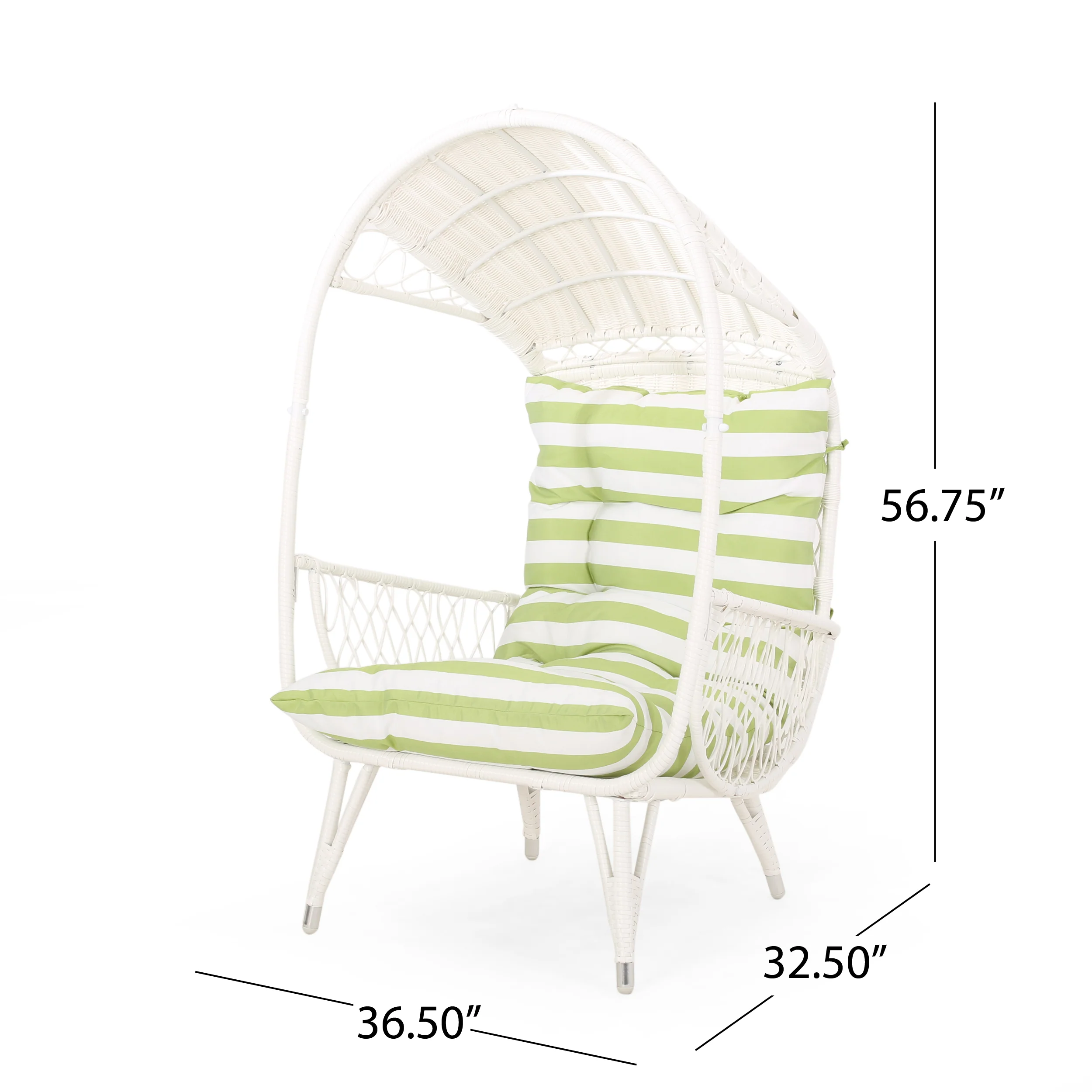 Primo Outdoor Wicker Freestanding Basket Chair - furnishings