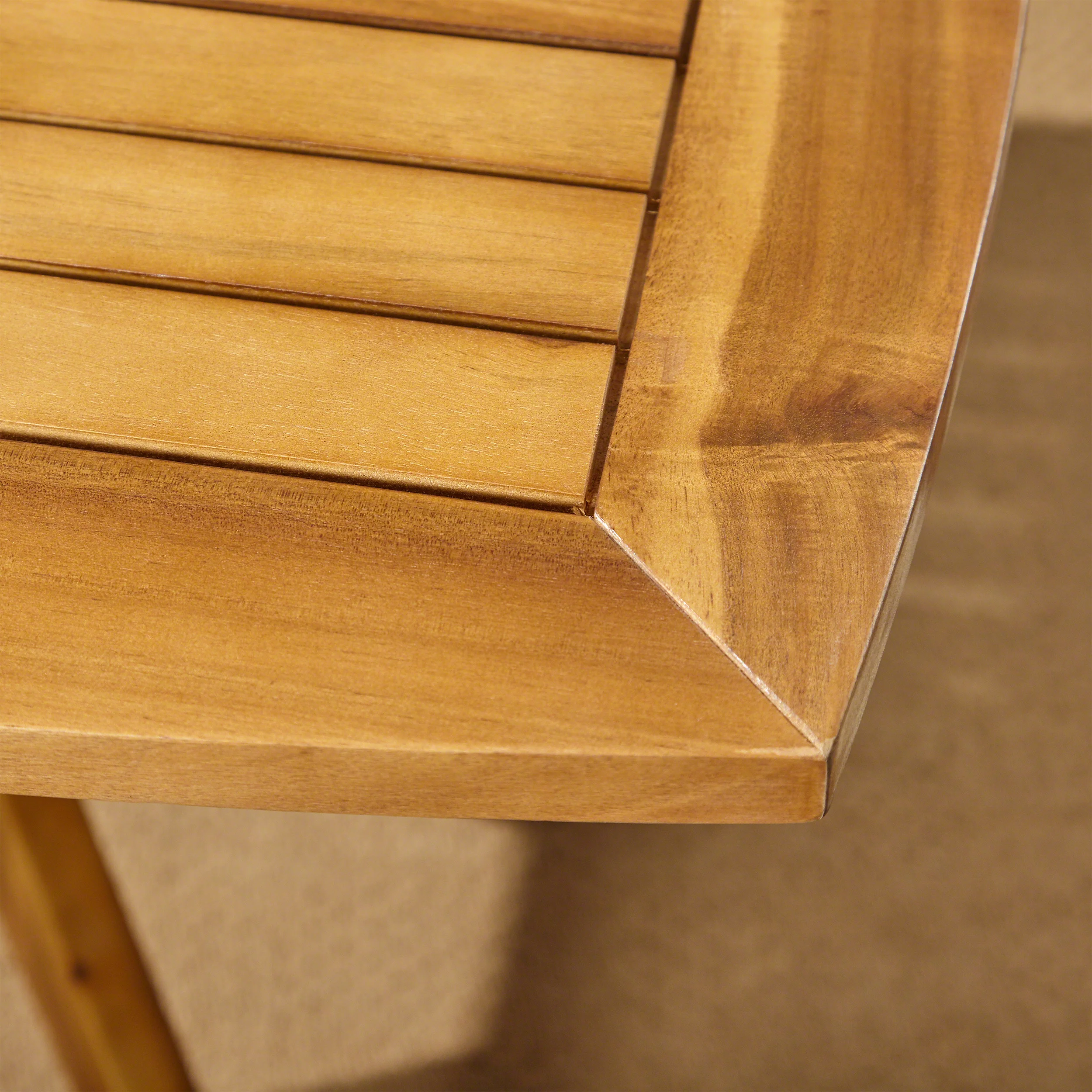 Stanford Outdoor Square Acacia Wood Dining Table with X Base - furnishings