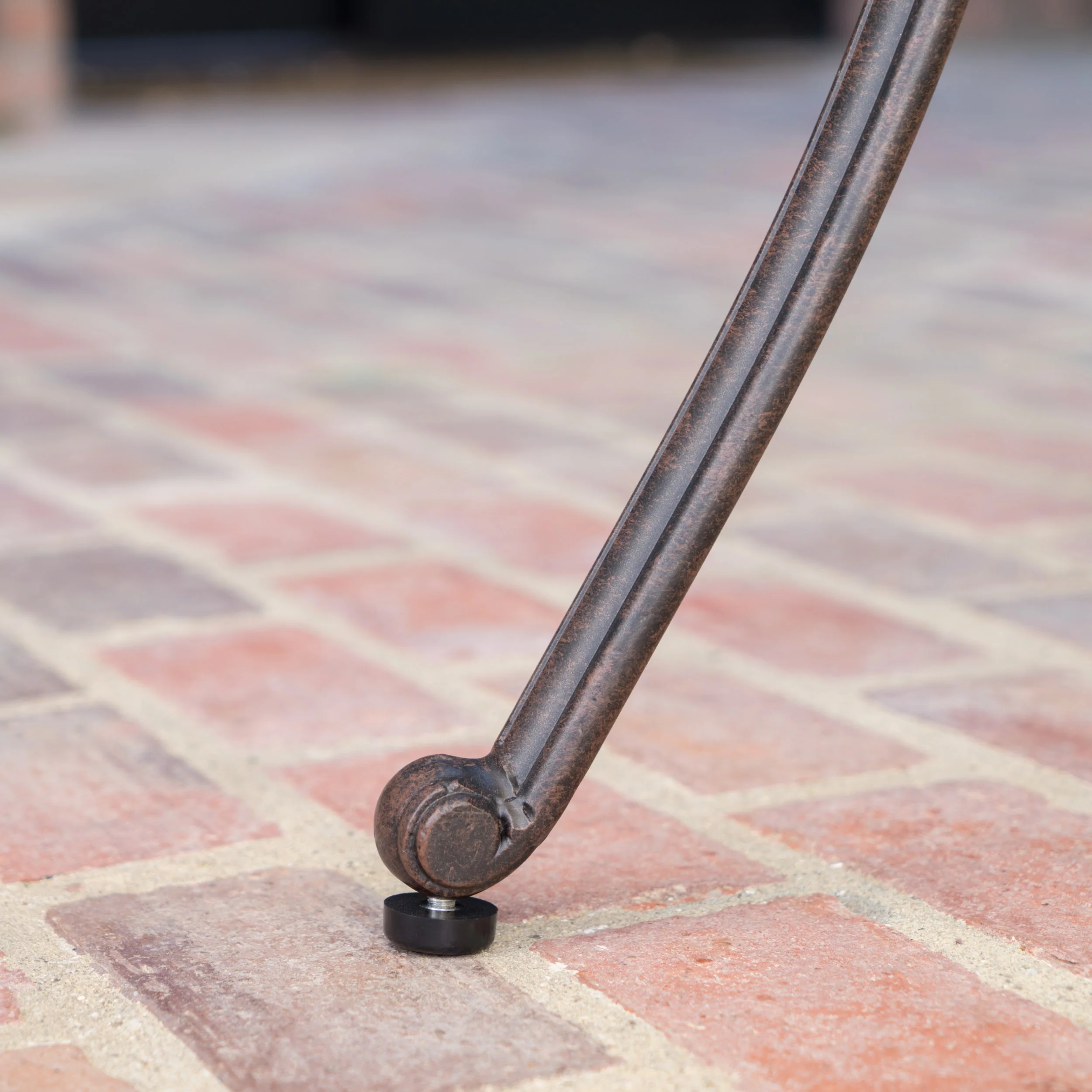 Calandra Outdoor 37 Inch Bronze Cast Aluminum Round Bar Table - furnishings