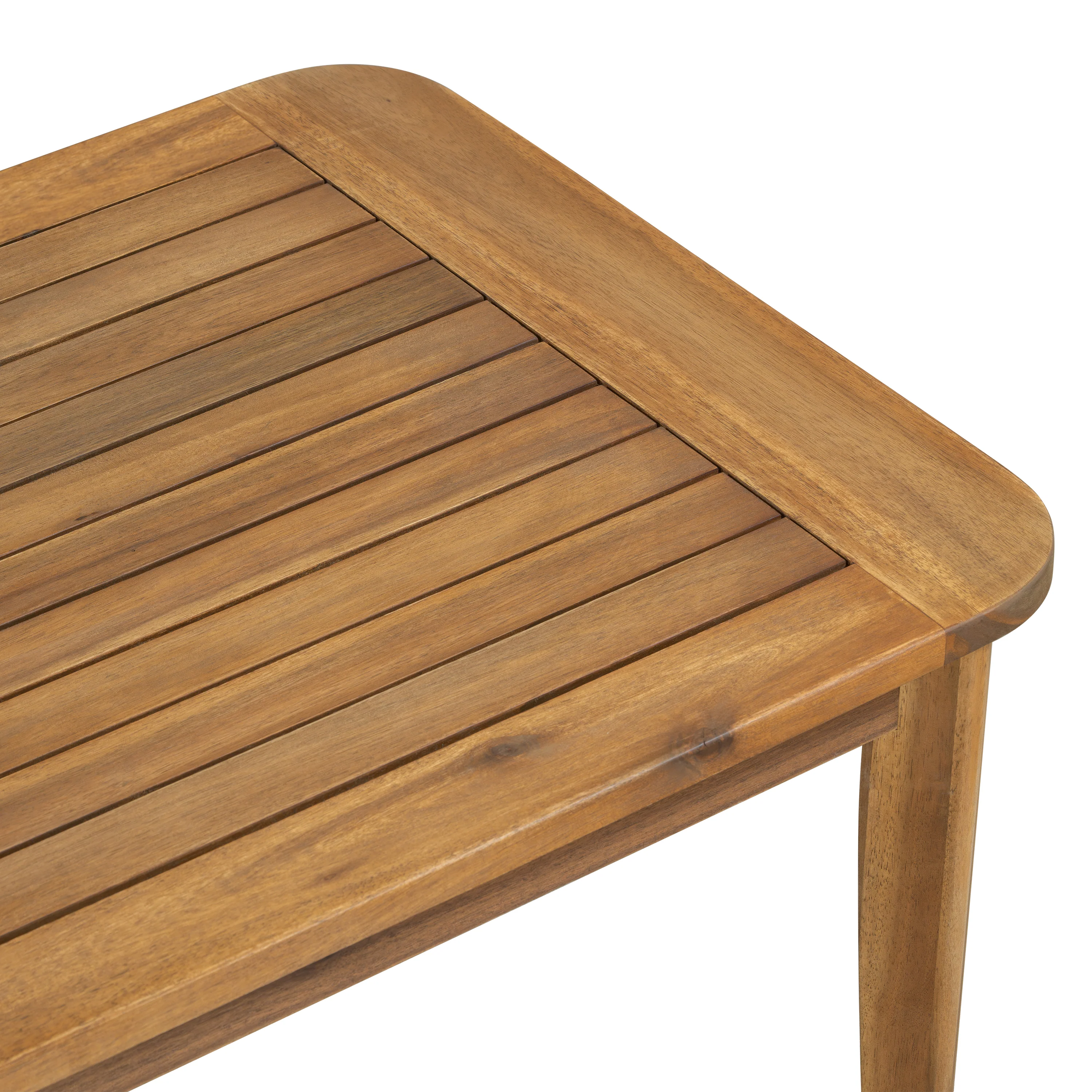 Oriona Outdoor Patio Acacia Wood Coffee Table, Teak + Beige - furnishings