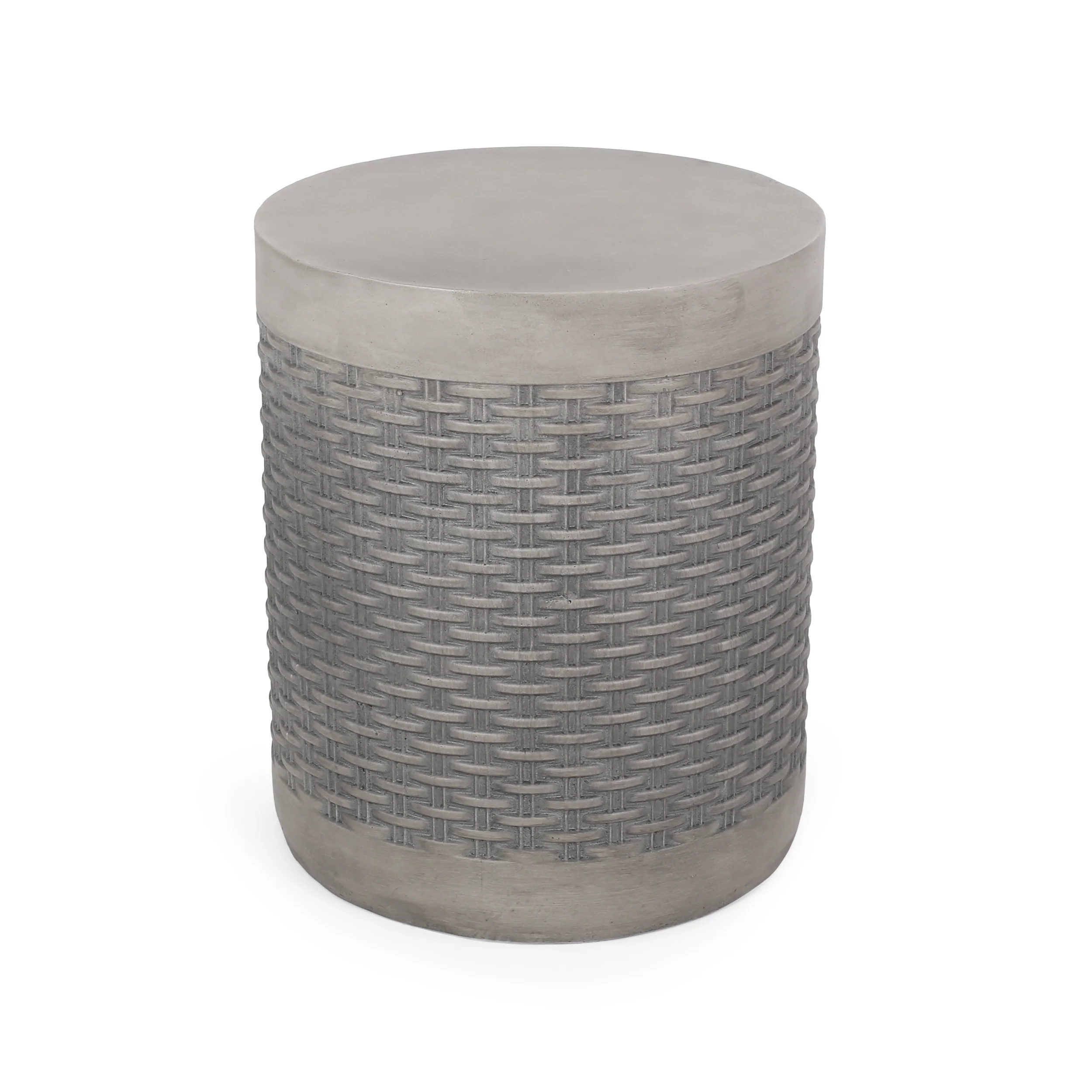 Laconia Outdoor Lightweight Concrete Side Table, Concrete Finish - furnishings