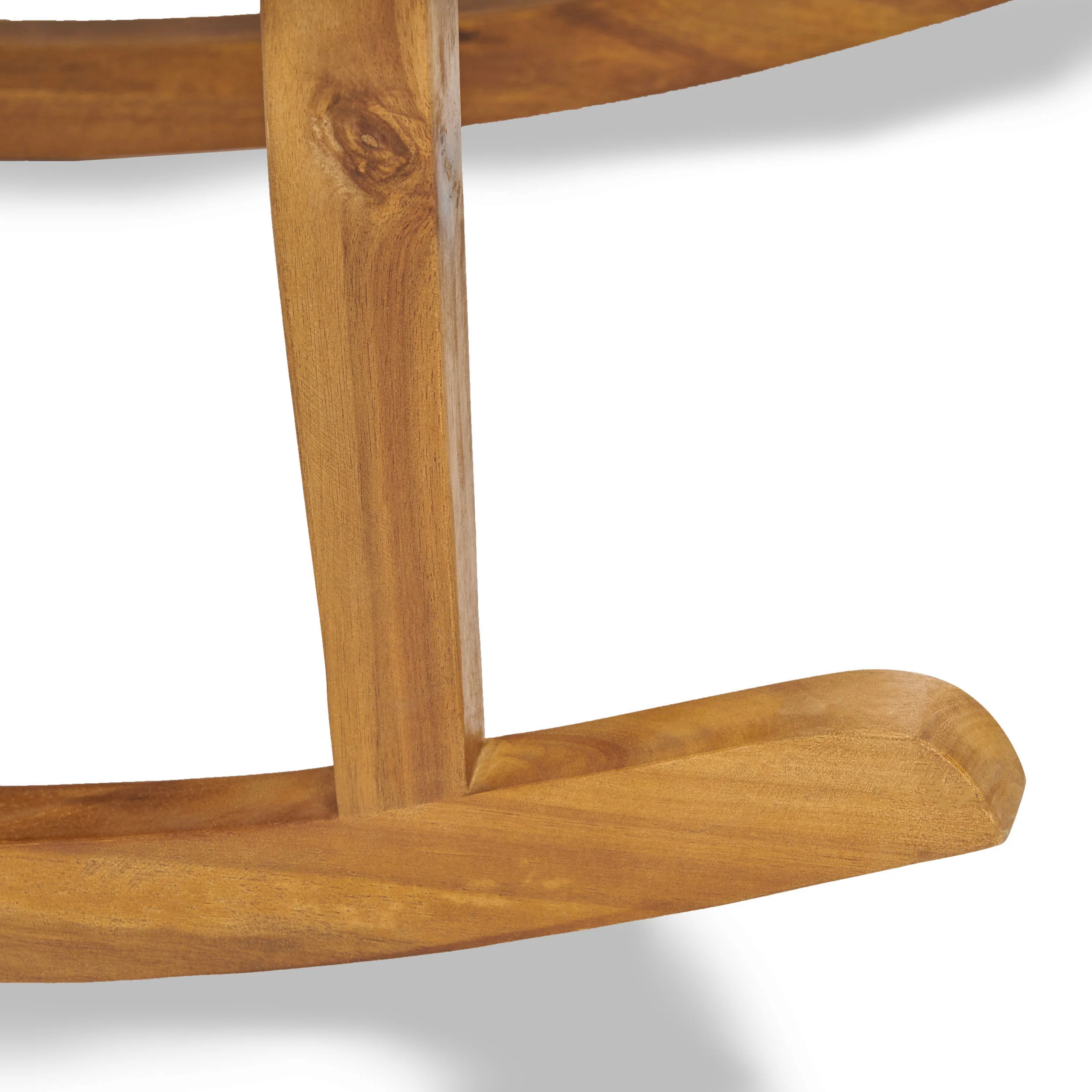 Muriel Outdoor Acacia Wood Rustic Style Rocking Chair with Cushions - furnishings