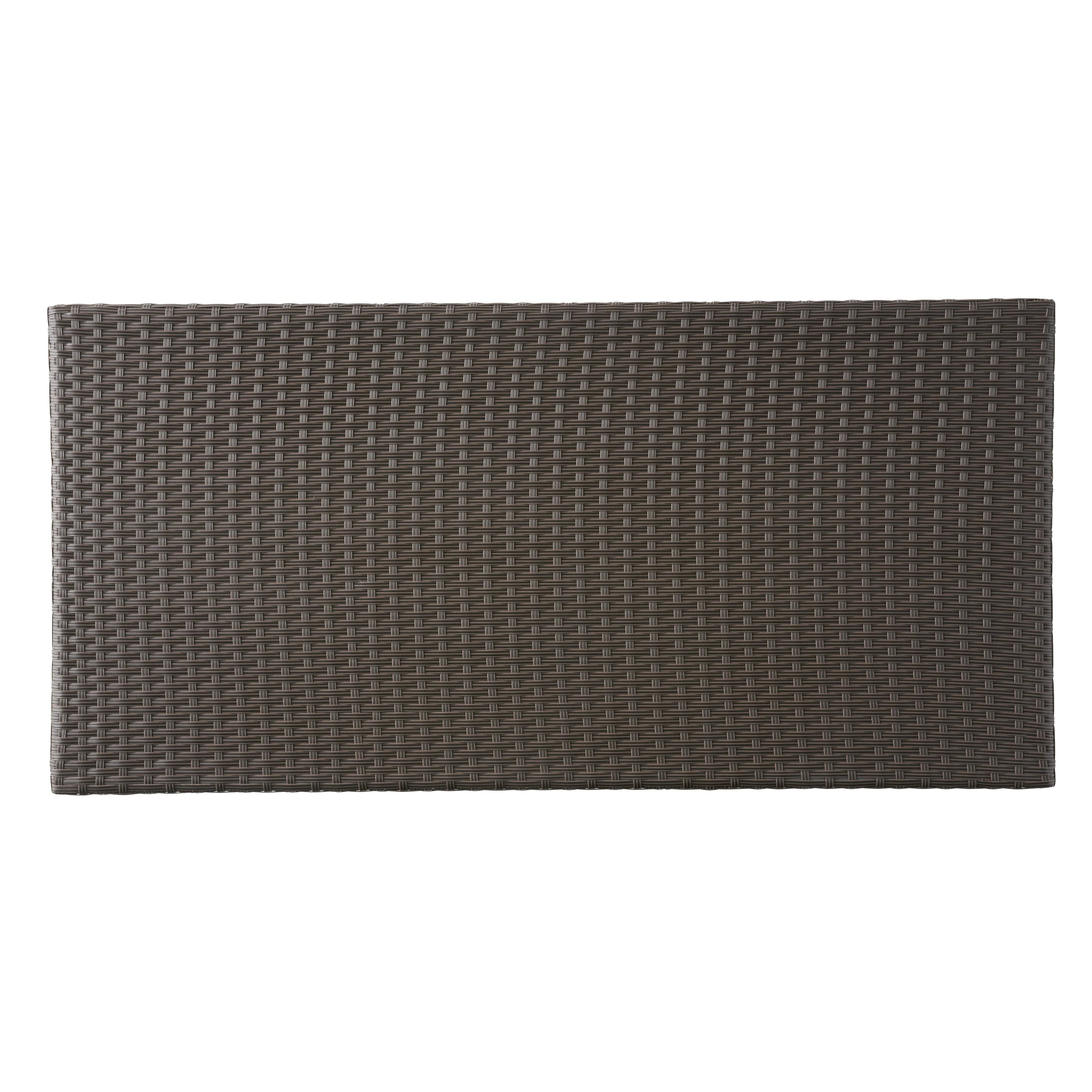 Germar Contemporary Outdoor Dark Brown Polyethylene Bar - furnishings