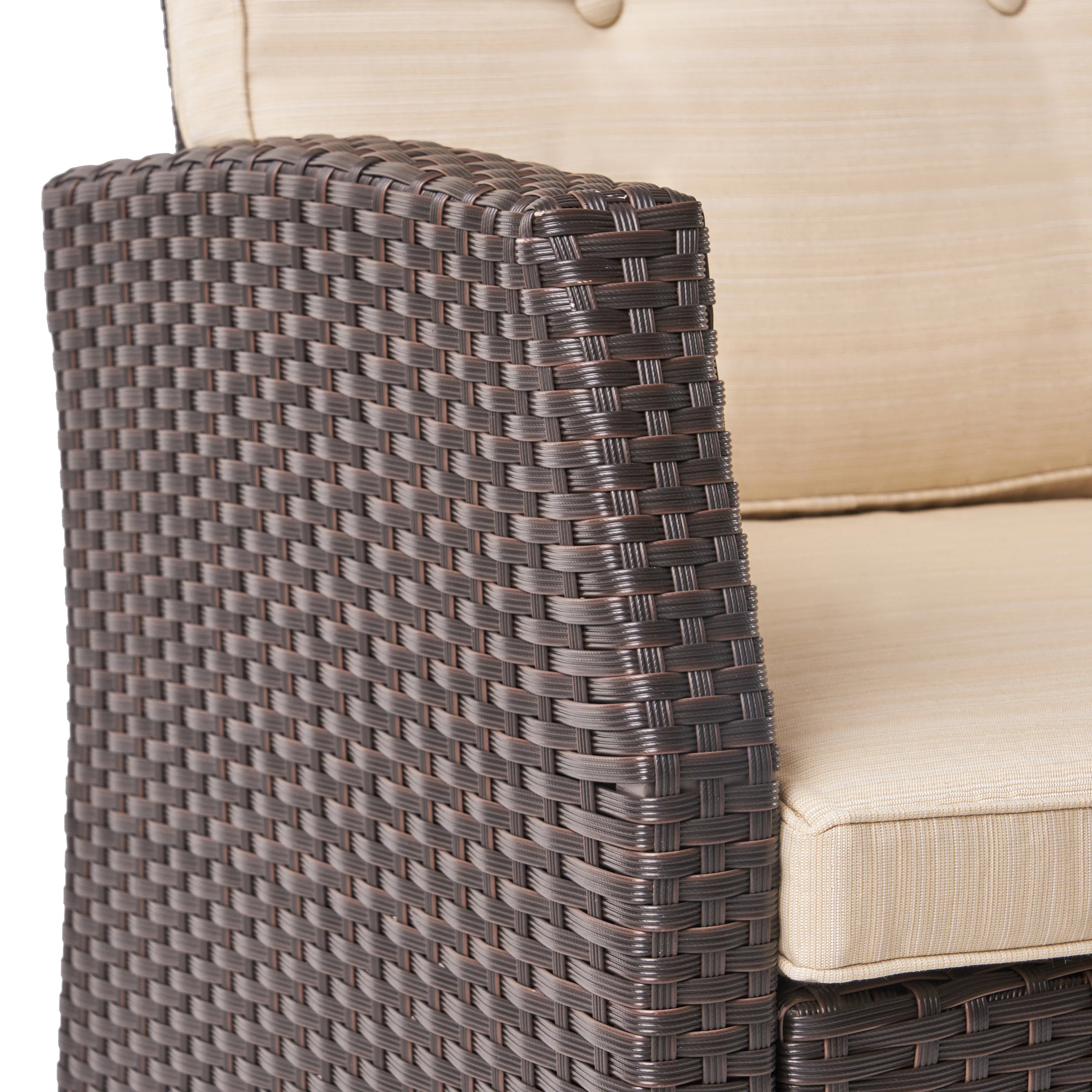 Nikki Outdoor Wicker Club Chairs with Cushions, Set of 2 - furnishings