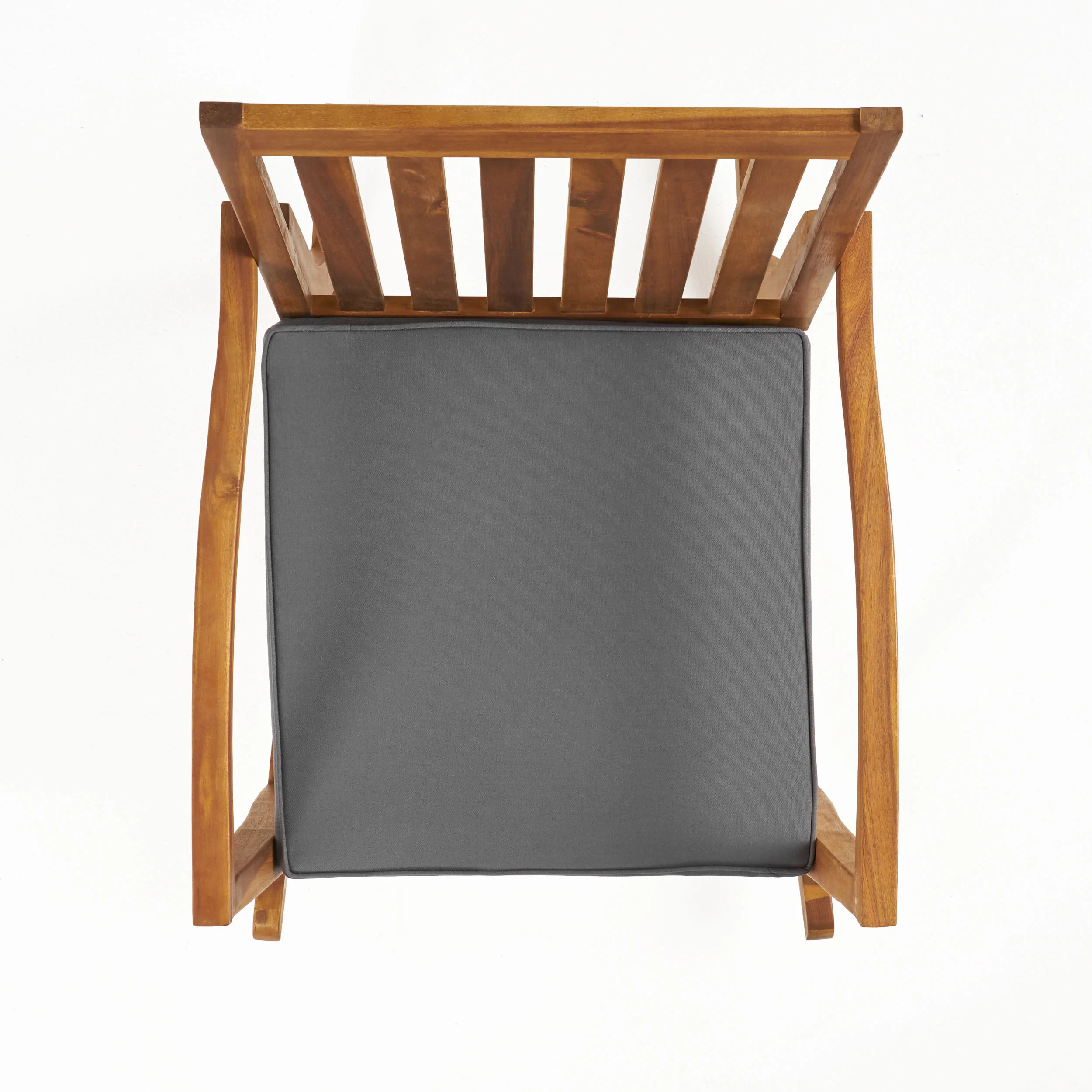 Yvonne Outdoor Acacia Wood Rocking Chair with Water-Resistant Cushions - furnishings