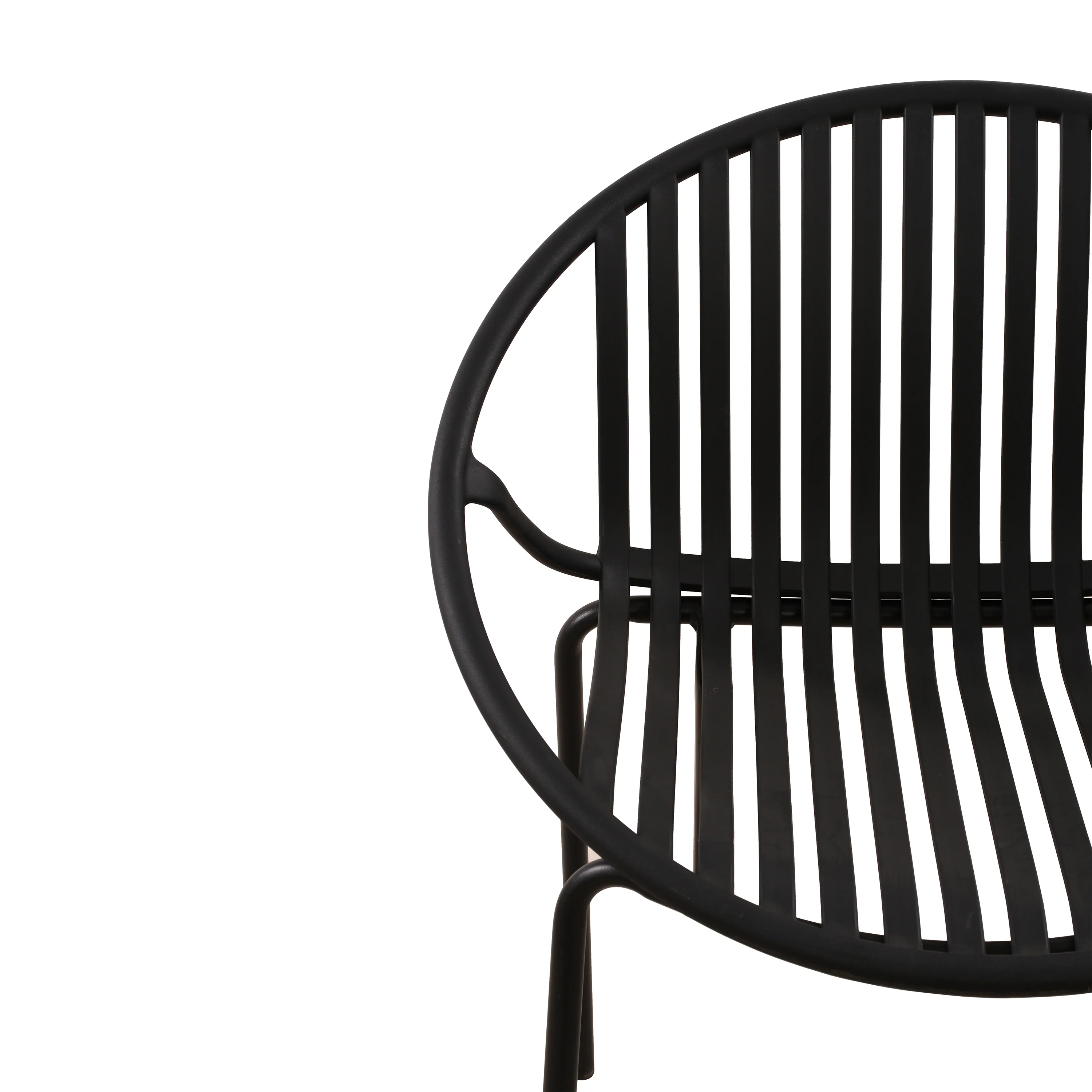 Hespera Patio Dining Chairs with Metal Legs & Breathable Plastic Backrest - furnishings