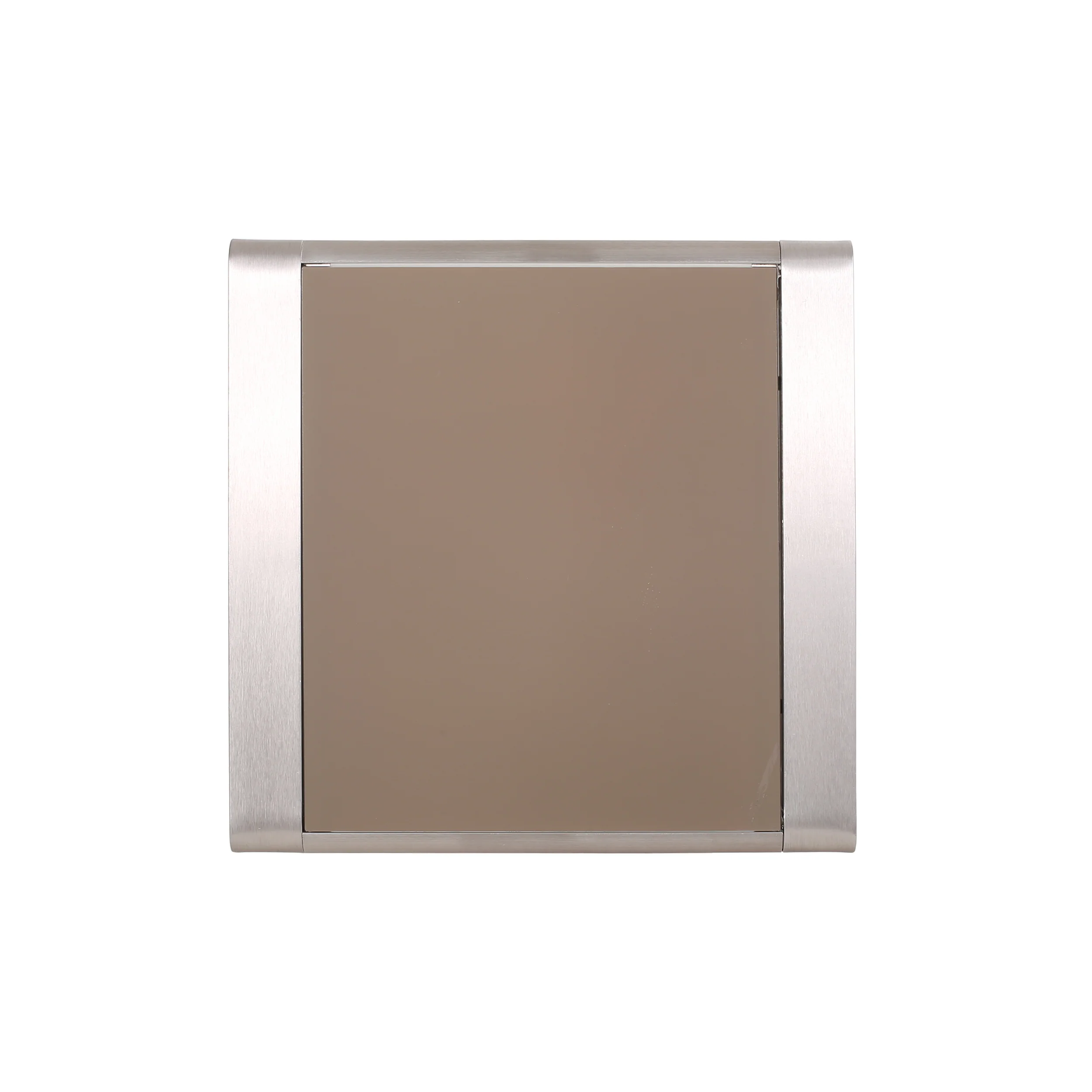 Giovanna Coral Outdoor Aluminum Side Table with Glass Top - furnishings
