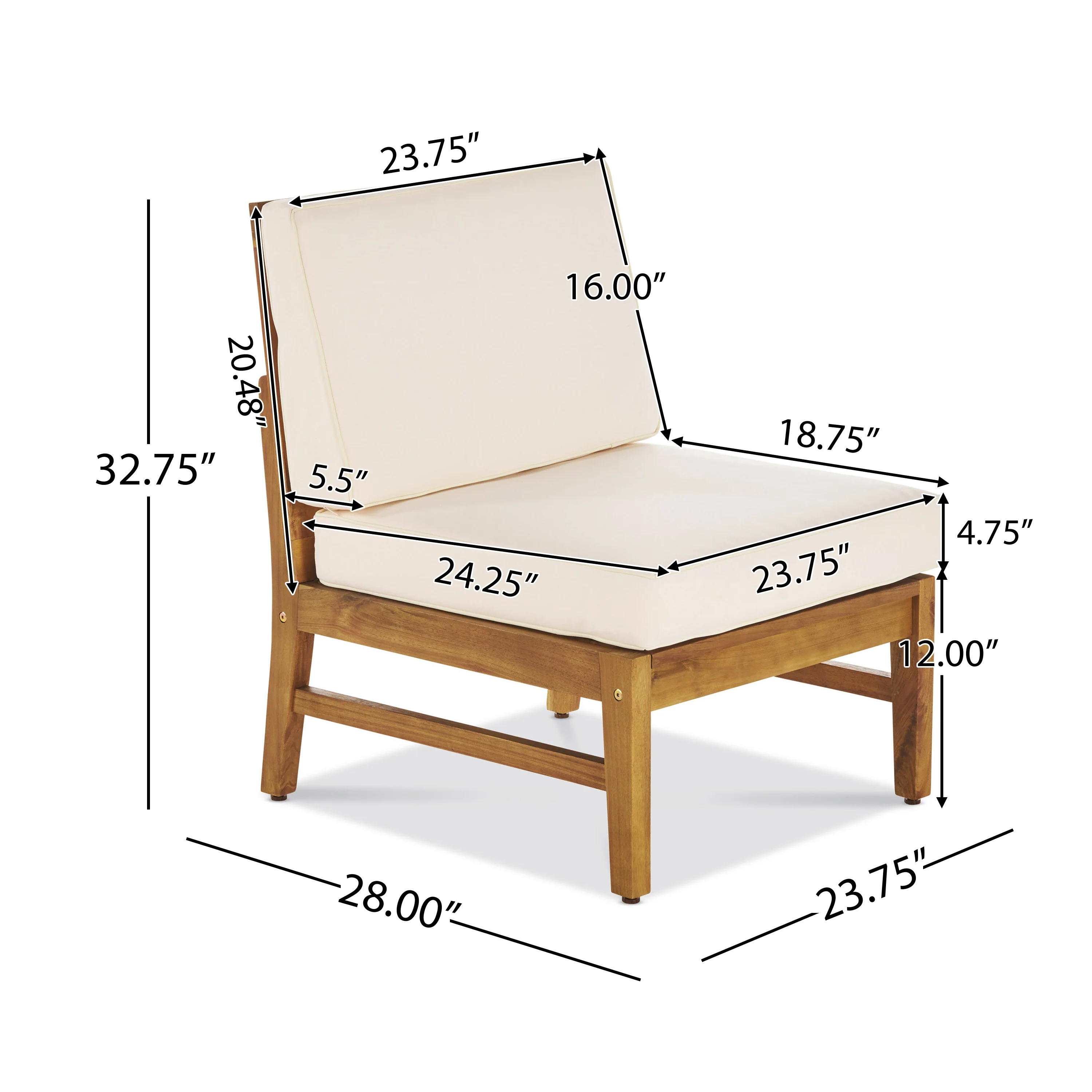 Nyeemah Outdoor 6 Seater Acacia Wood Sofa Set with Square Fire Table and Tank - furnishings