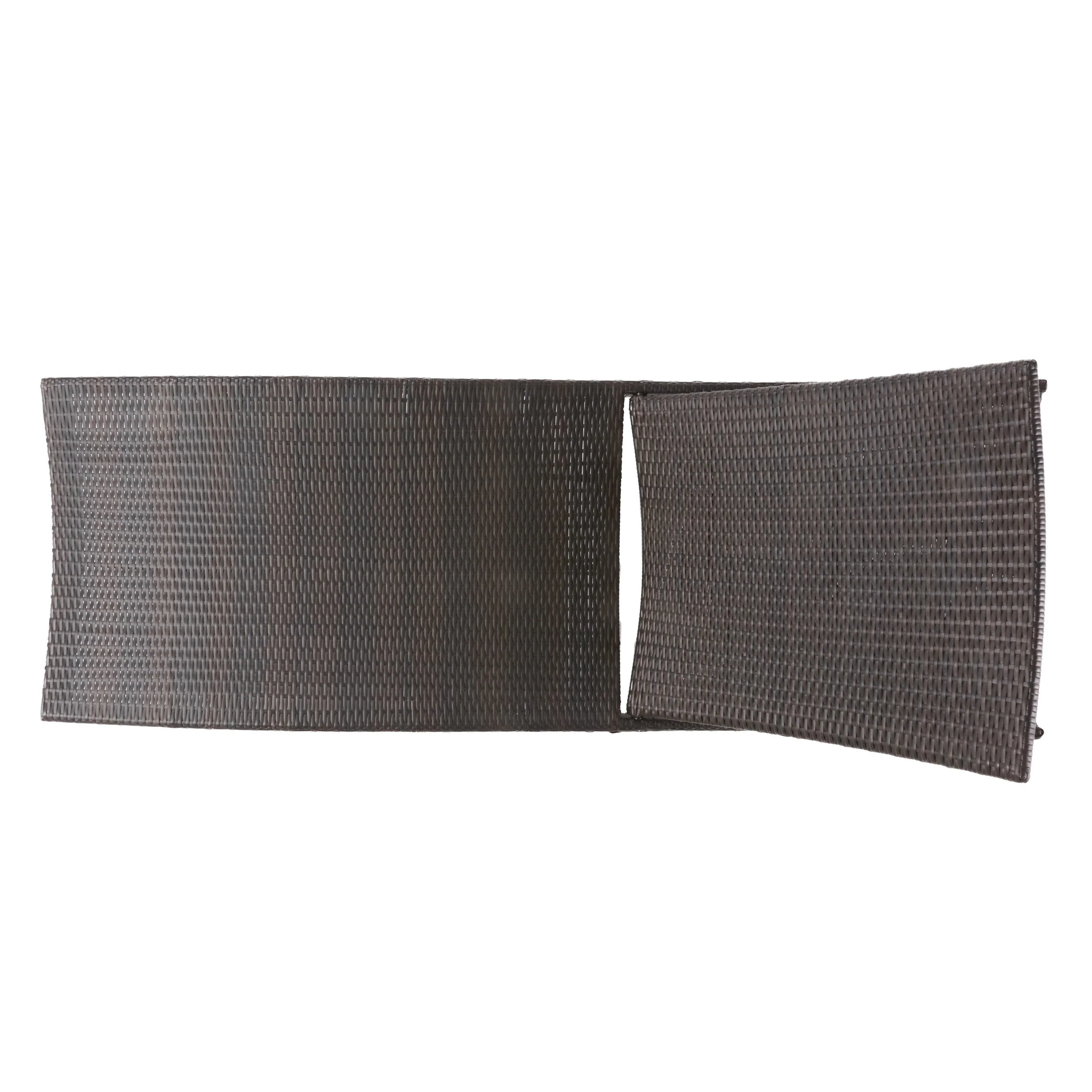 Eliana Outdoor Brown Wicker Adjustable Chaise Lounge Chair - furnishings