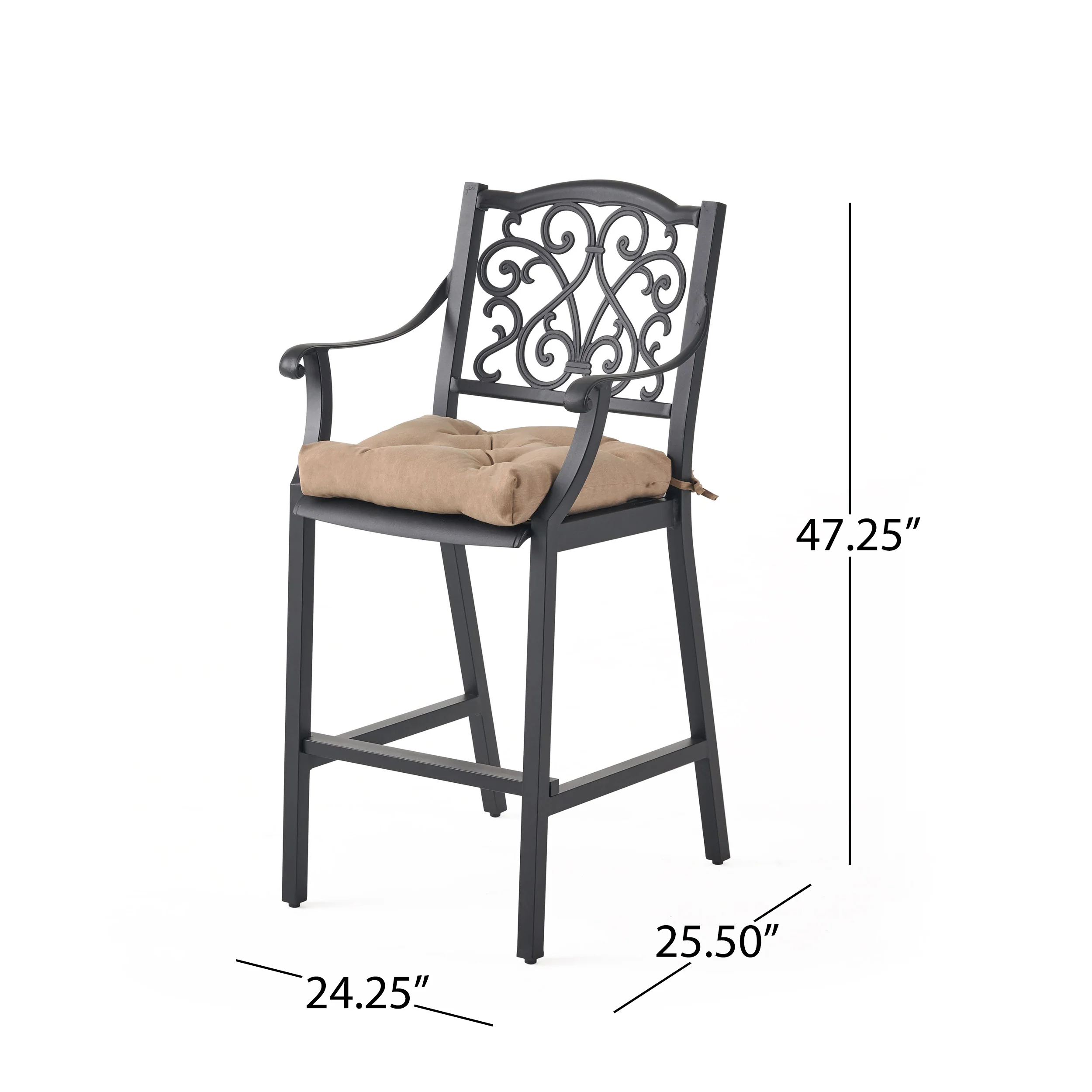 Nalahni Outdoor Barstool with Cushion (Set of 4) - furnishings