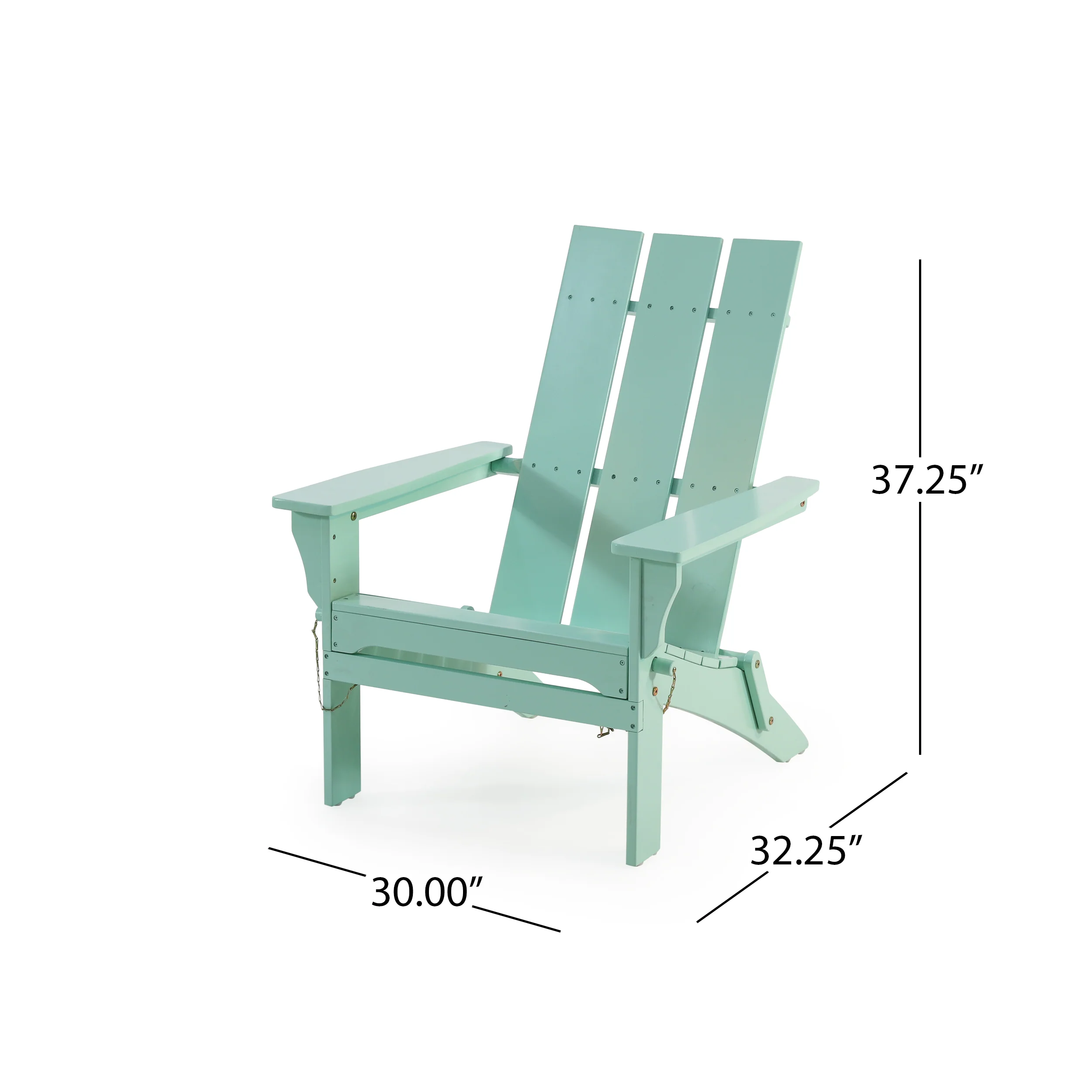 Gurekam Modern Outdoor Acacia Wood Folding Adirondack Chair - furnishings
