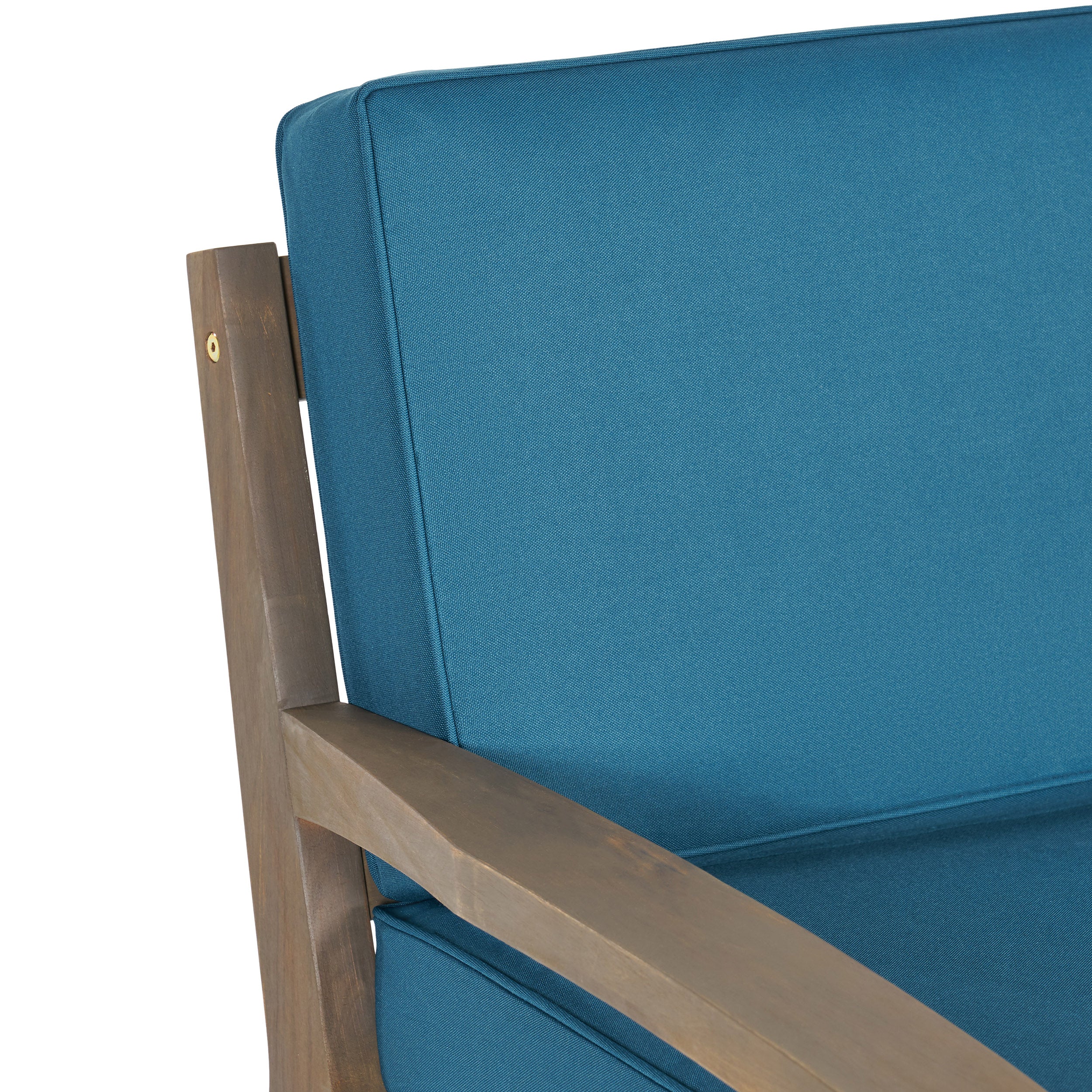 Parma Outdoor Acacia Wood Club Chairs with Cushions - furnishings