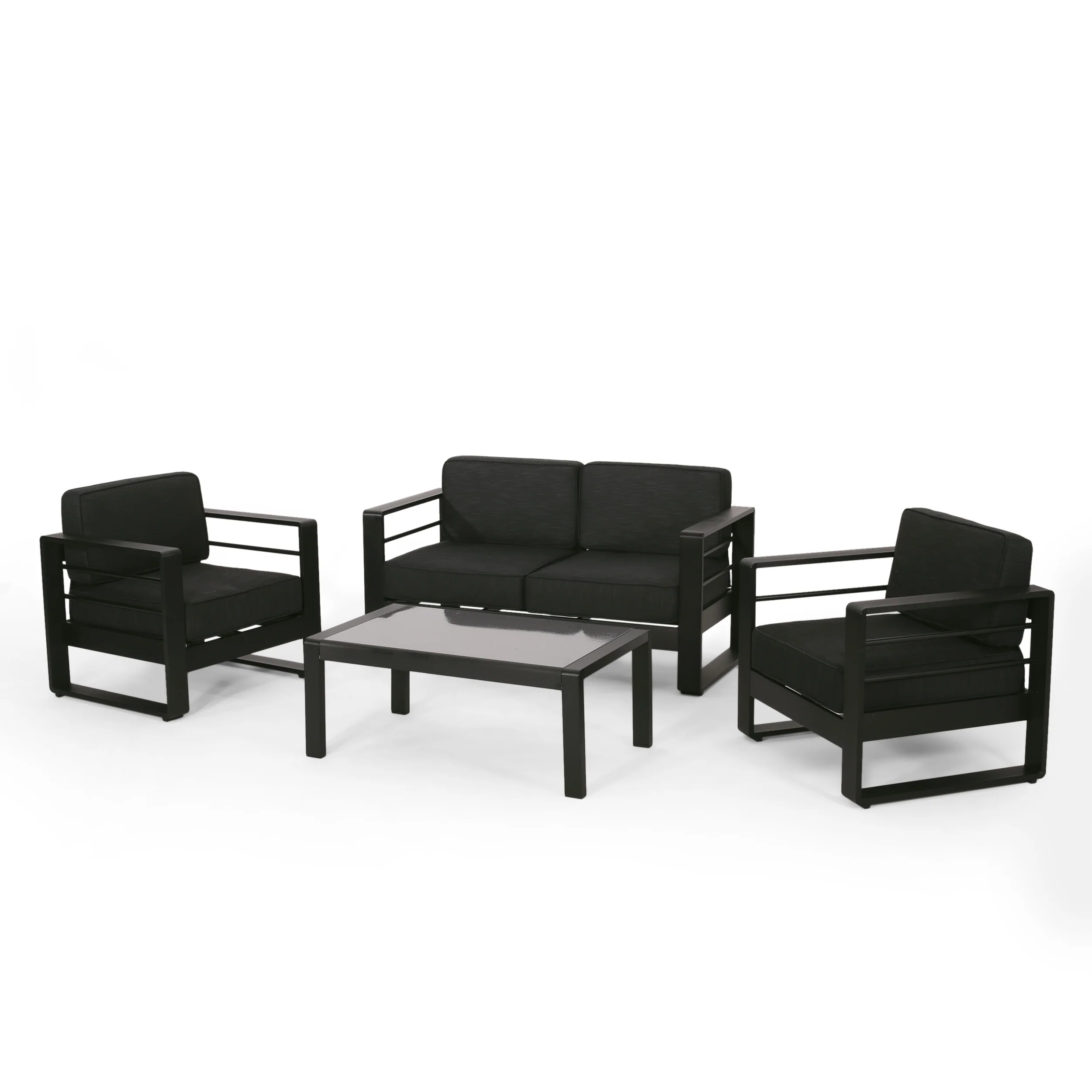 Gadd Outdoor Aluminum 4 Seater Chat Set - furnishings