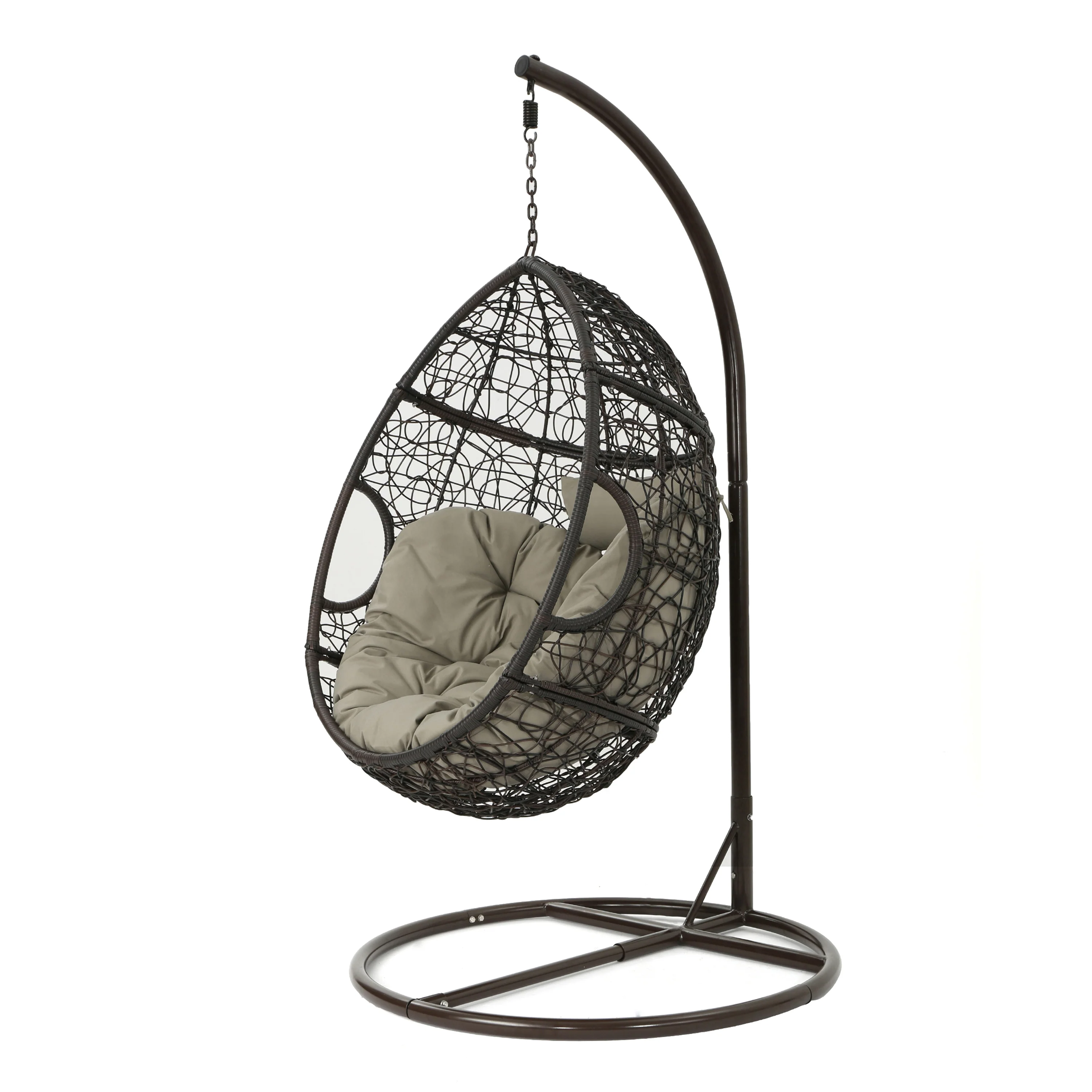 Kyle Outdoor Wicker Hanging Teardrop / Egg Chair - furnishings