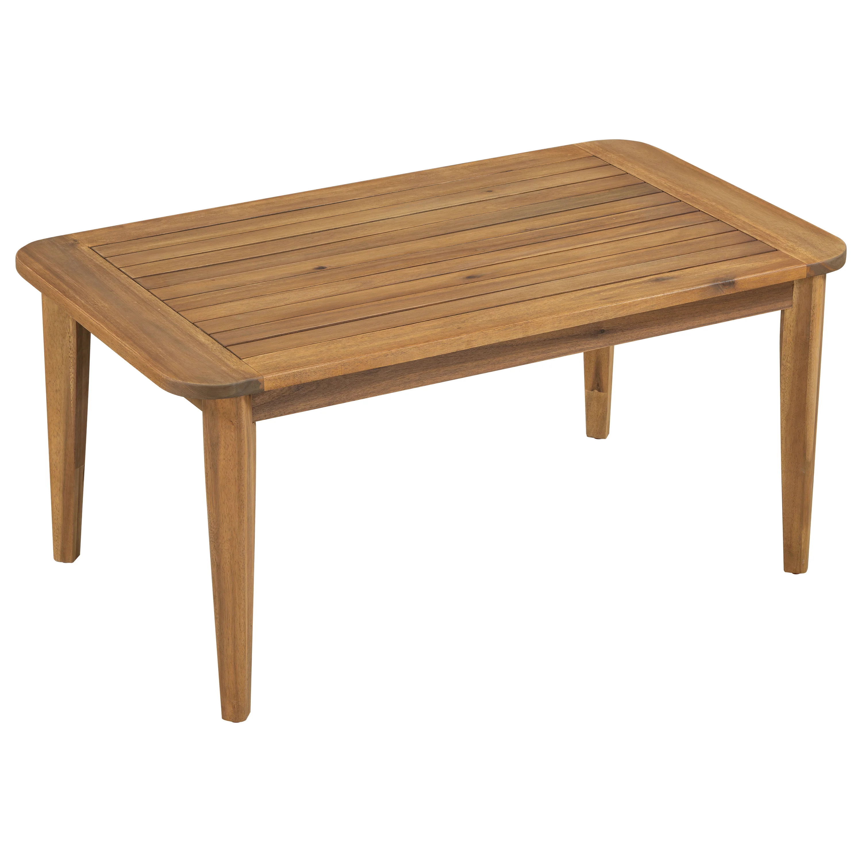 Oriona Outdoor Patio Acacia Wood Coffee Table, Teak + Beige - furnishings