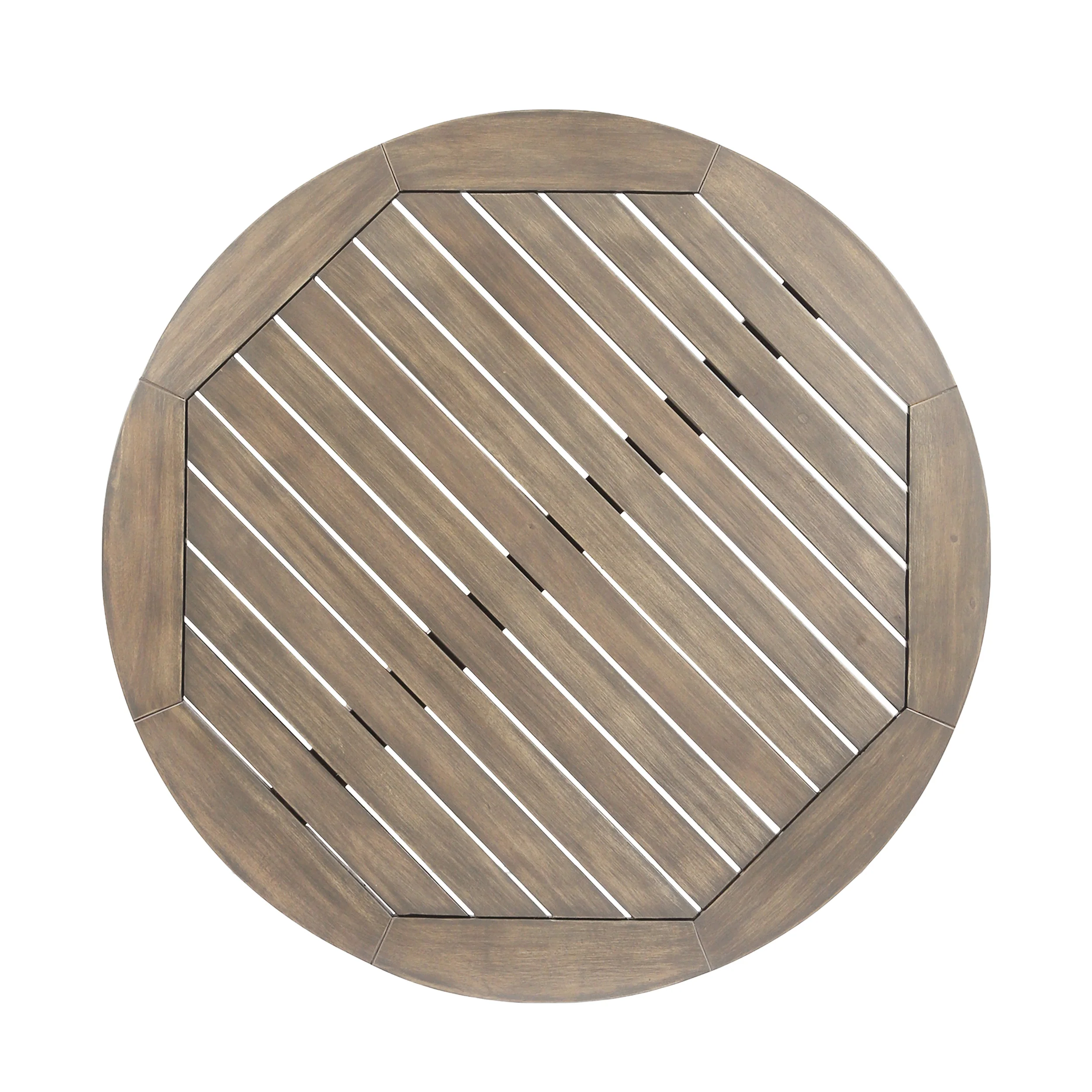 Dye Outdoor 3 Piece Acacia Wood and Wicker Bistro Set - furnishings