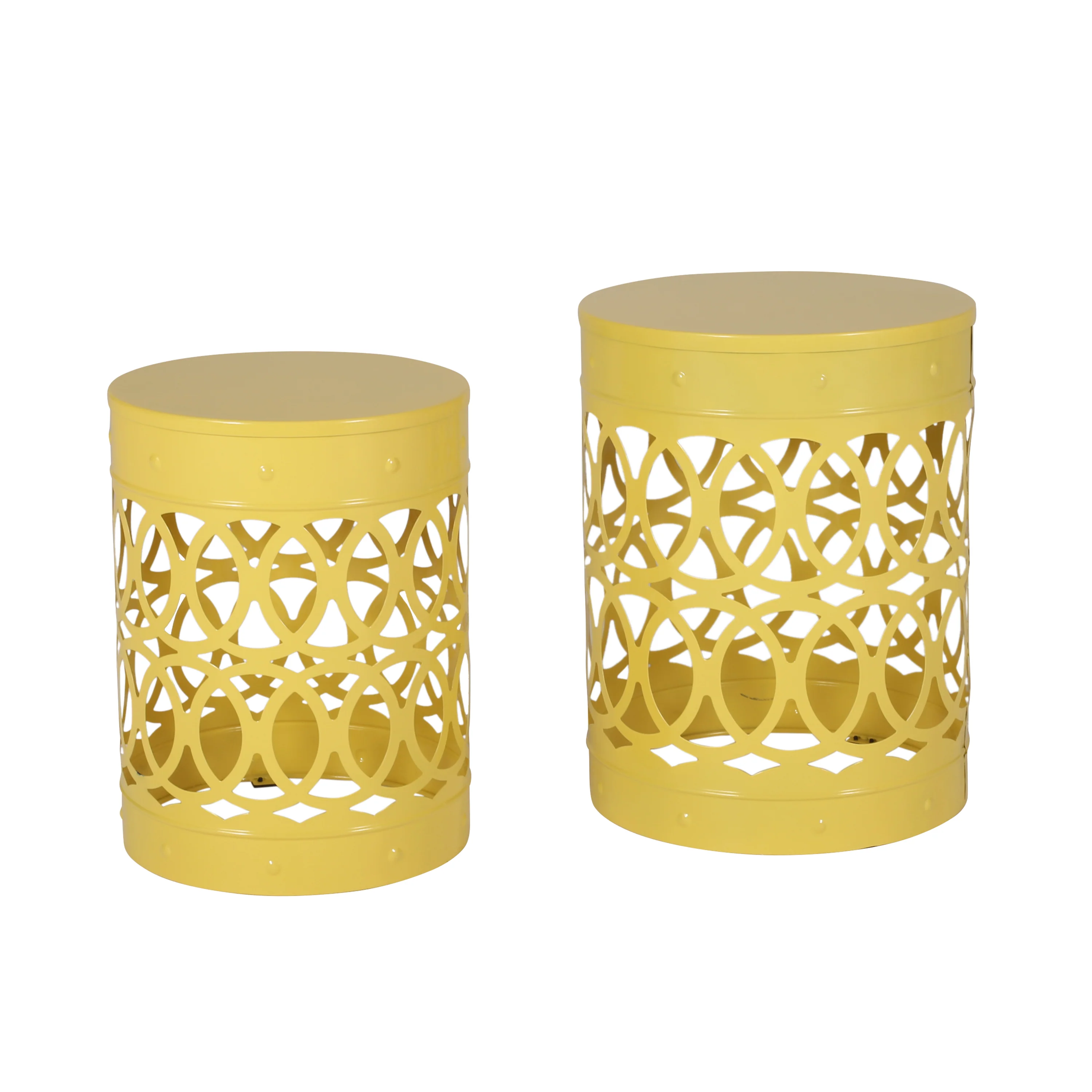 Pellerin Outdoor Metal Side Tables, Set of 2 - furnishings