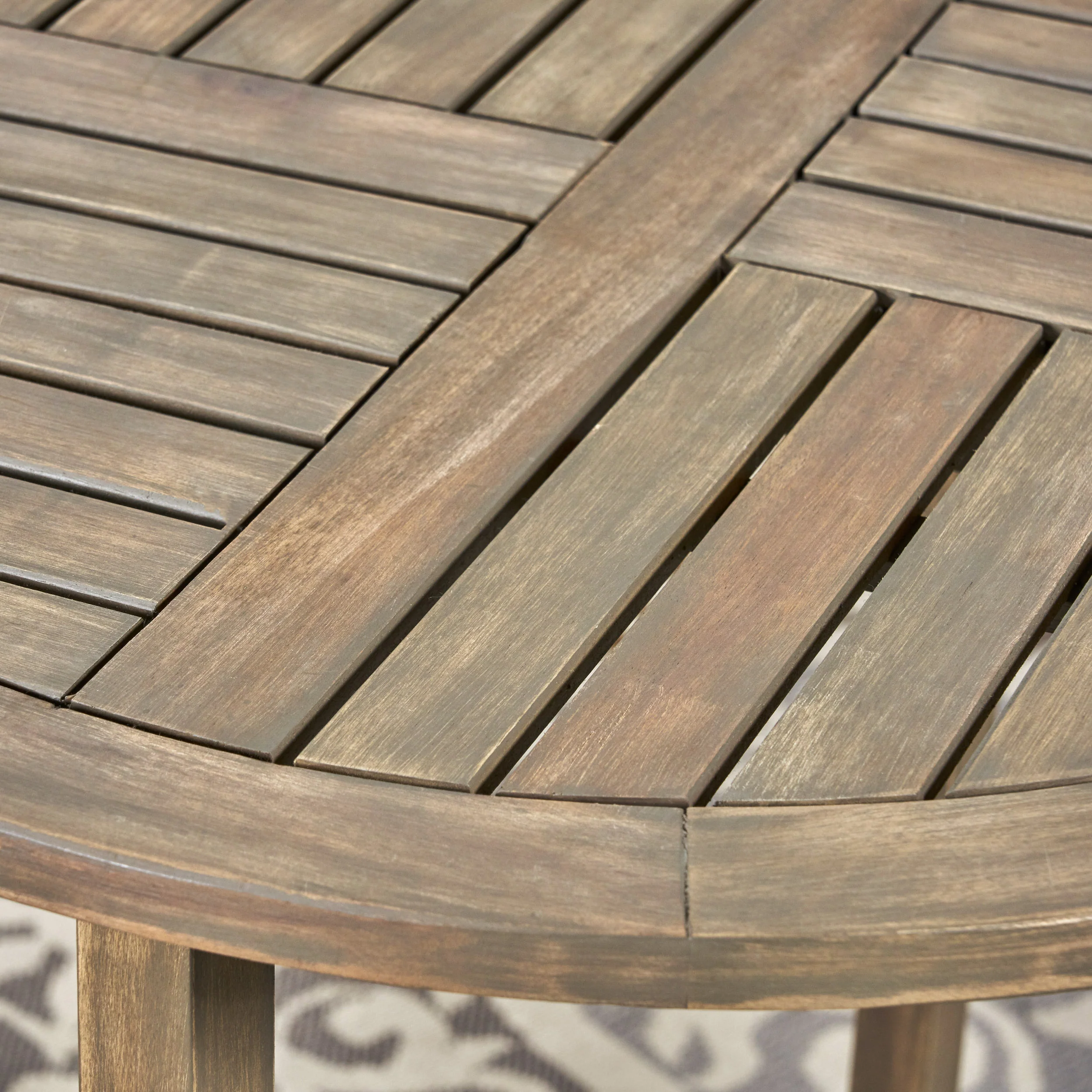 Yakub Outdoor 2-Seater Acacia Wood Bistro Set - furnishings