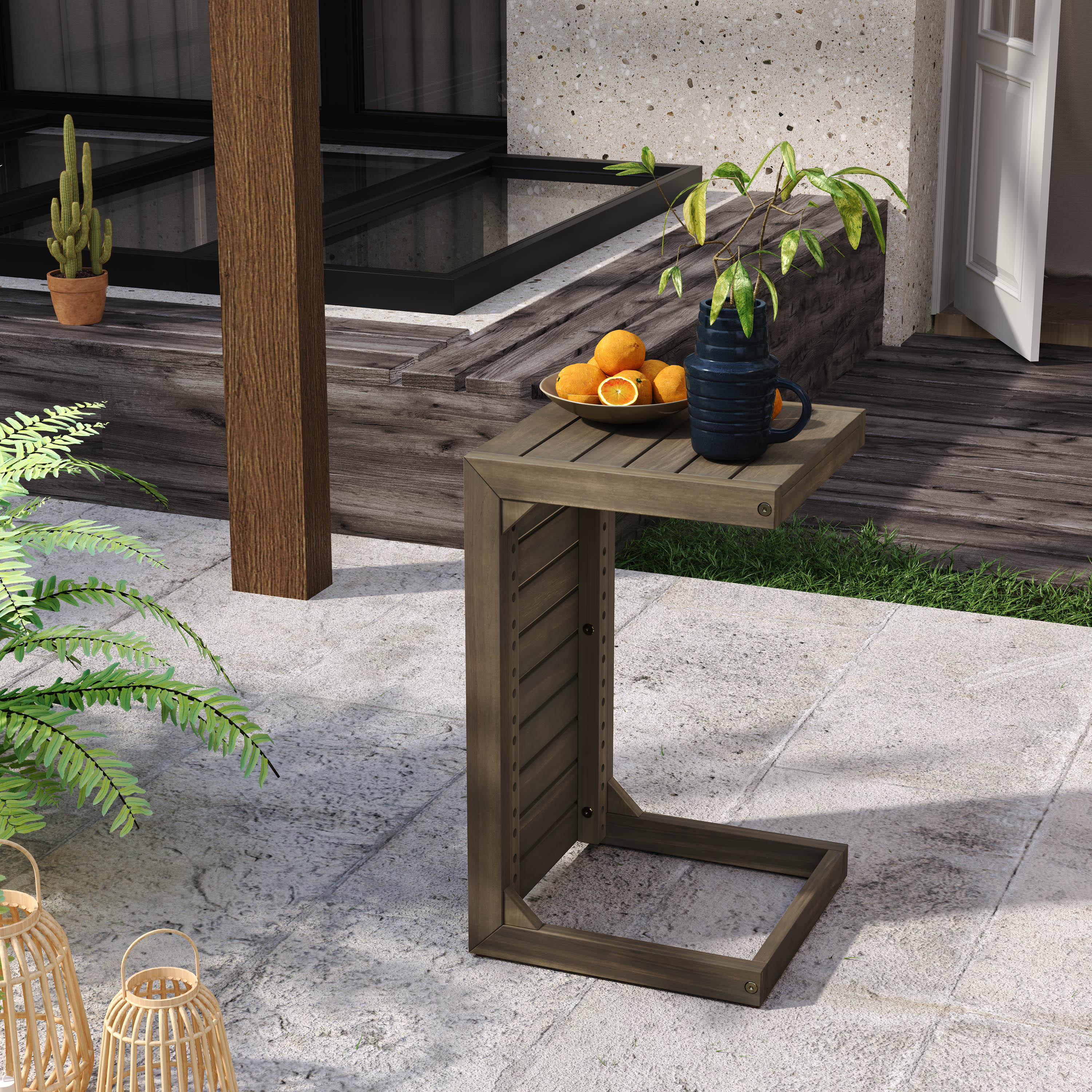 Elow Modern C-Shaped End Table - furnishings