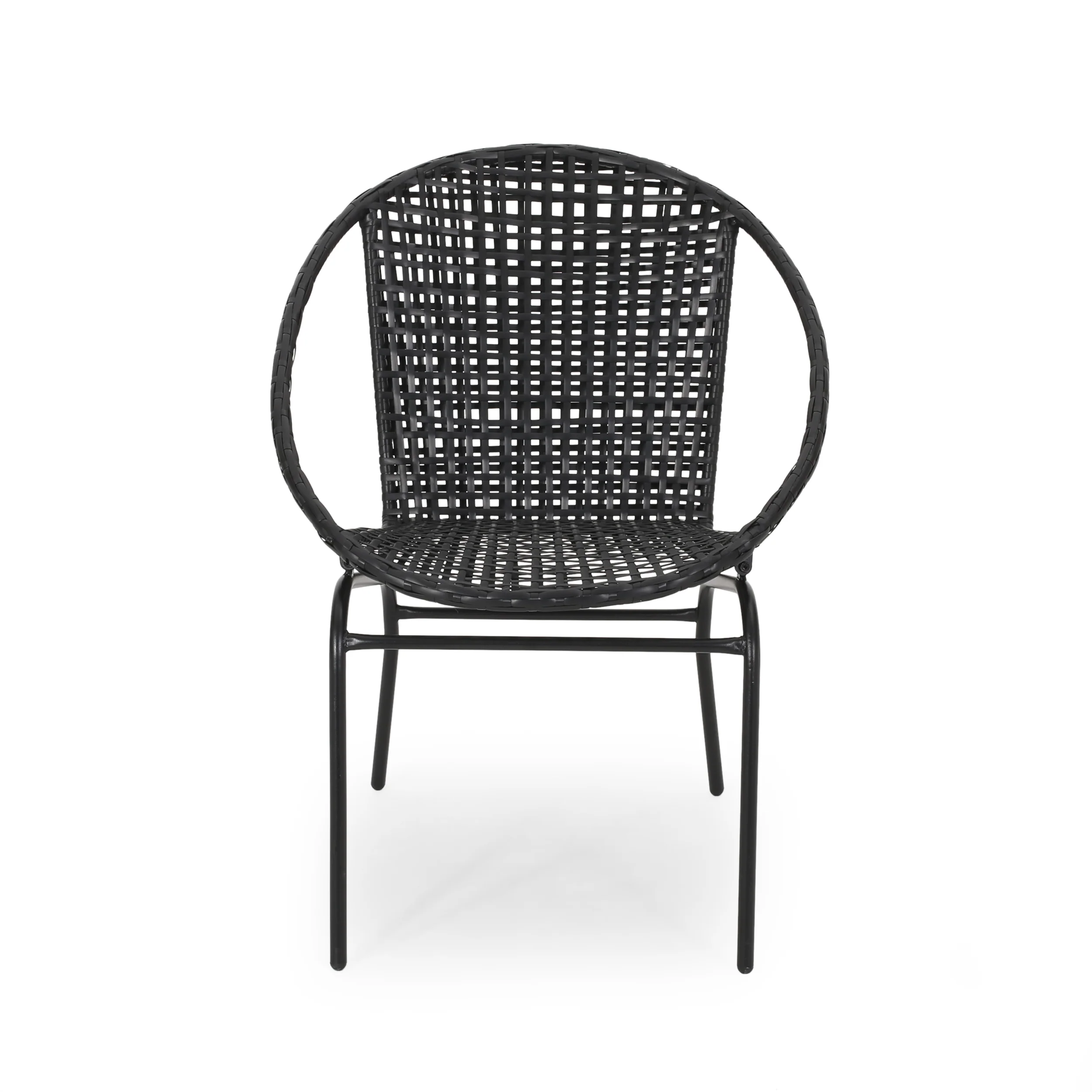 German Outdoor Modern 2 Seater Faux Rattan Chat Set - furnishings