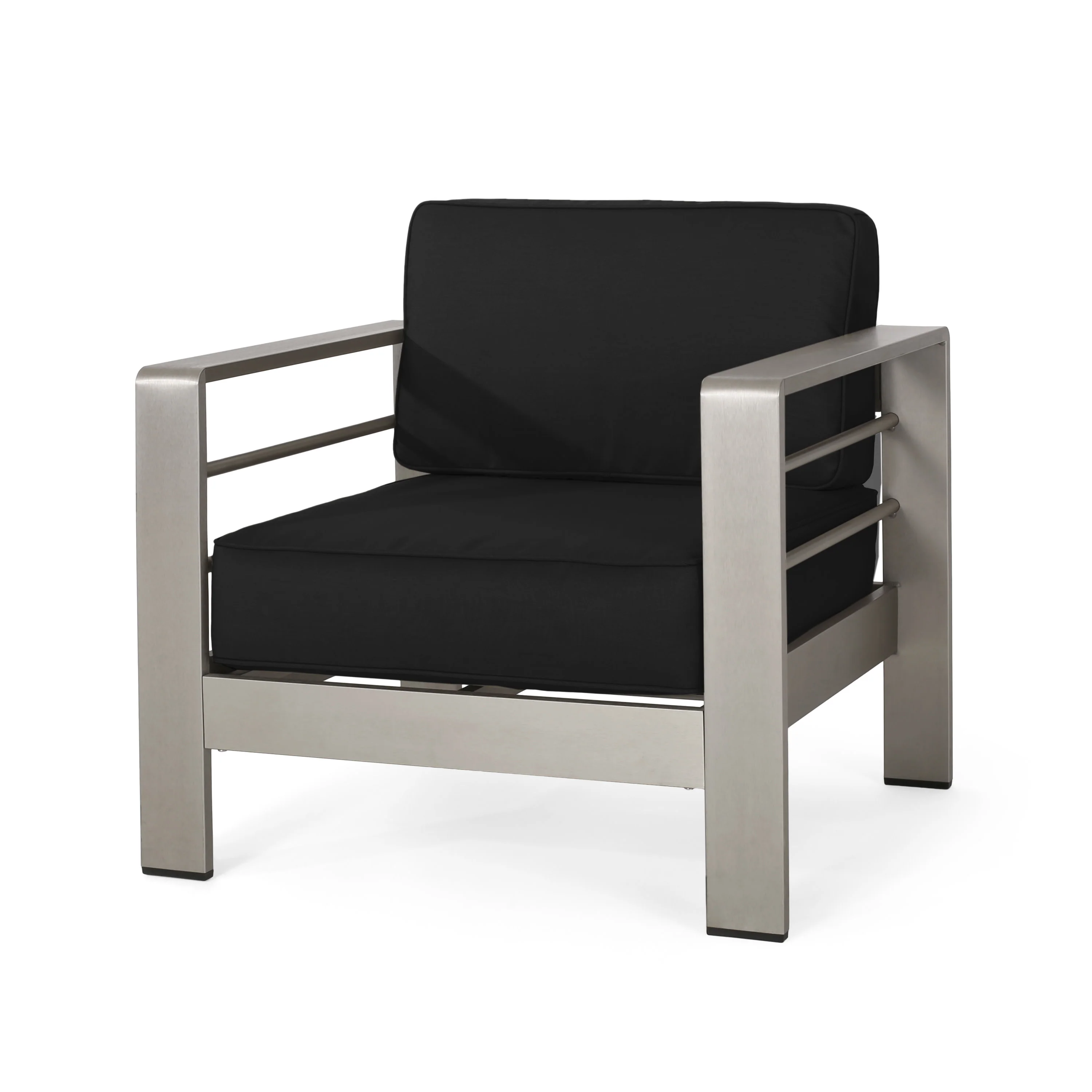 Crested Bay Outdoor Aluminum Club Chair with Optional Sunbrella Cushions - furnishings