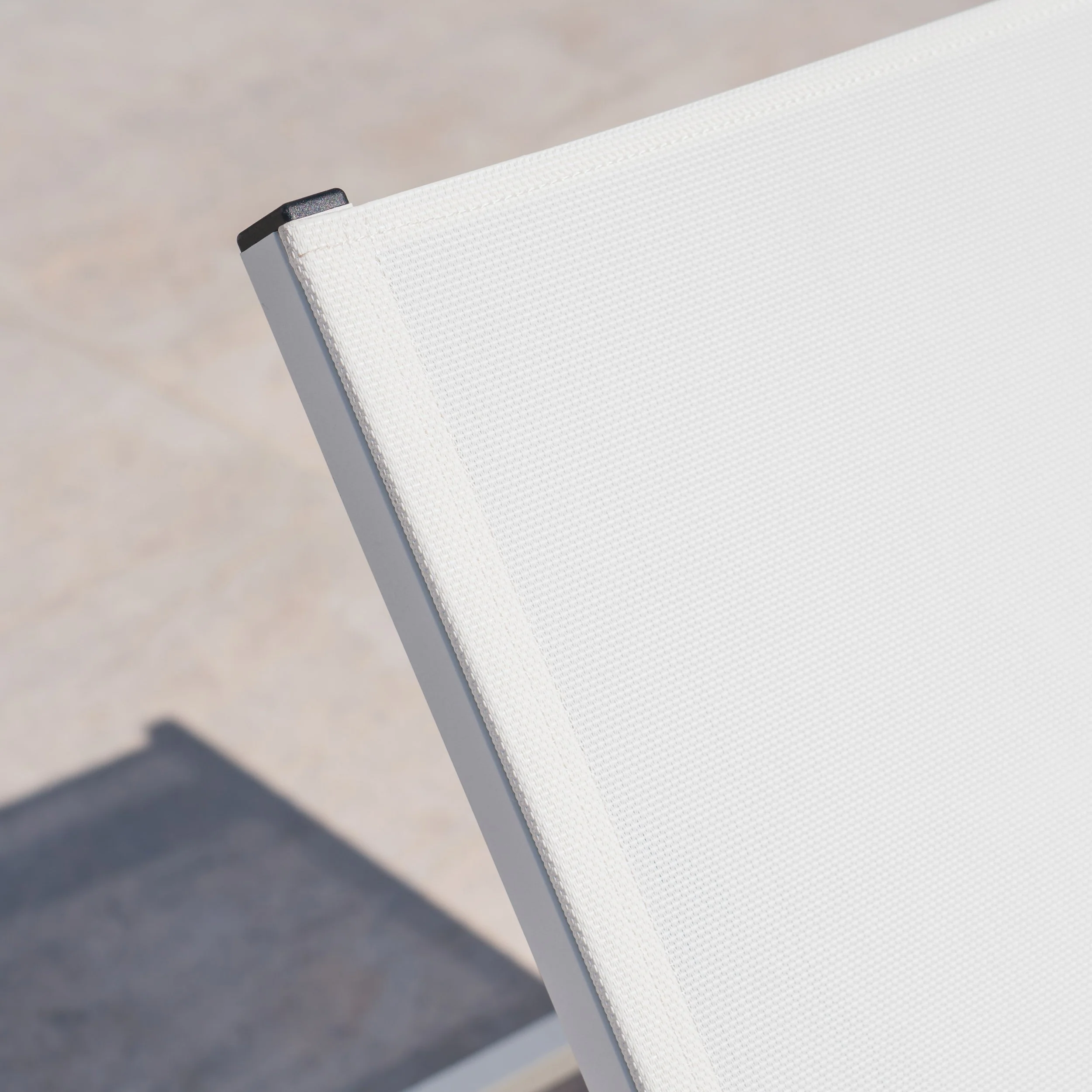 Simon Outdoor Aluminum and Mesh Chaise Lounge - furnishings