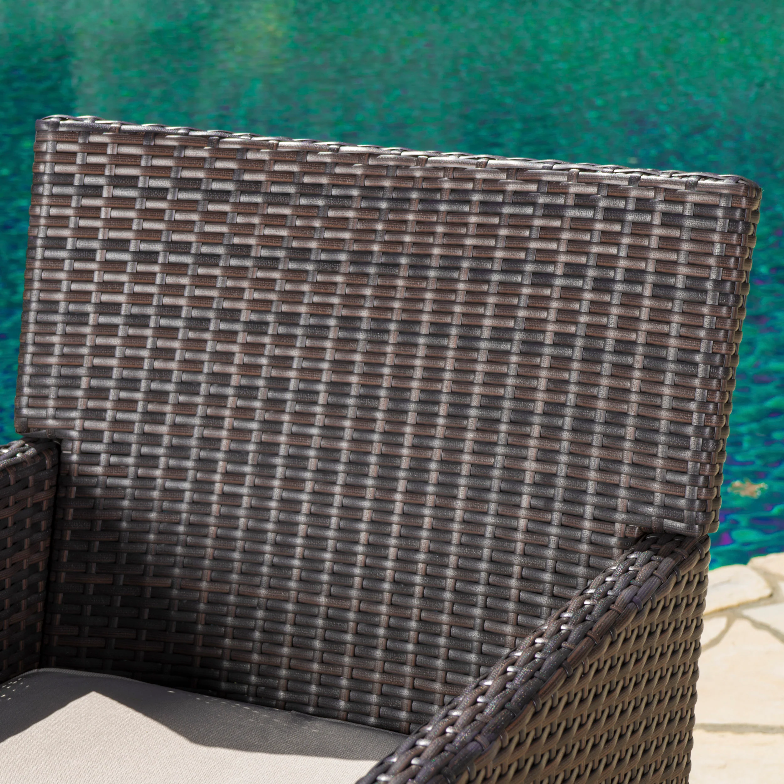 Cyrus Outdoor Wicker Dining Chairs with Water Resistant Cushions (Set of 2) - furnishings