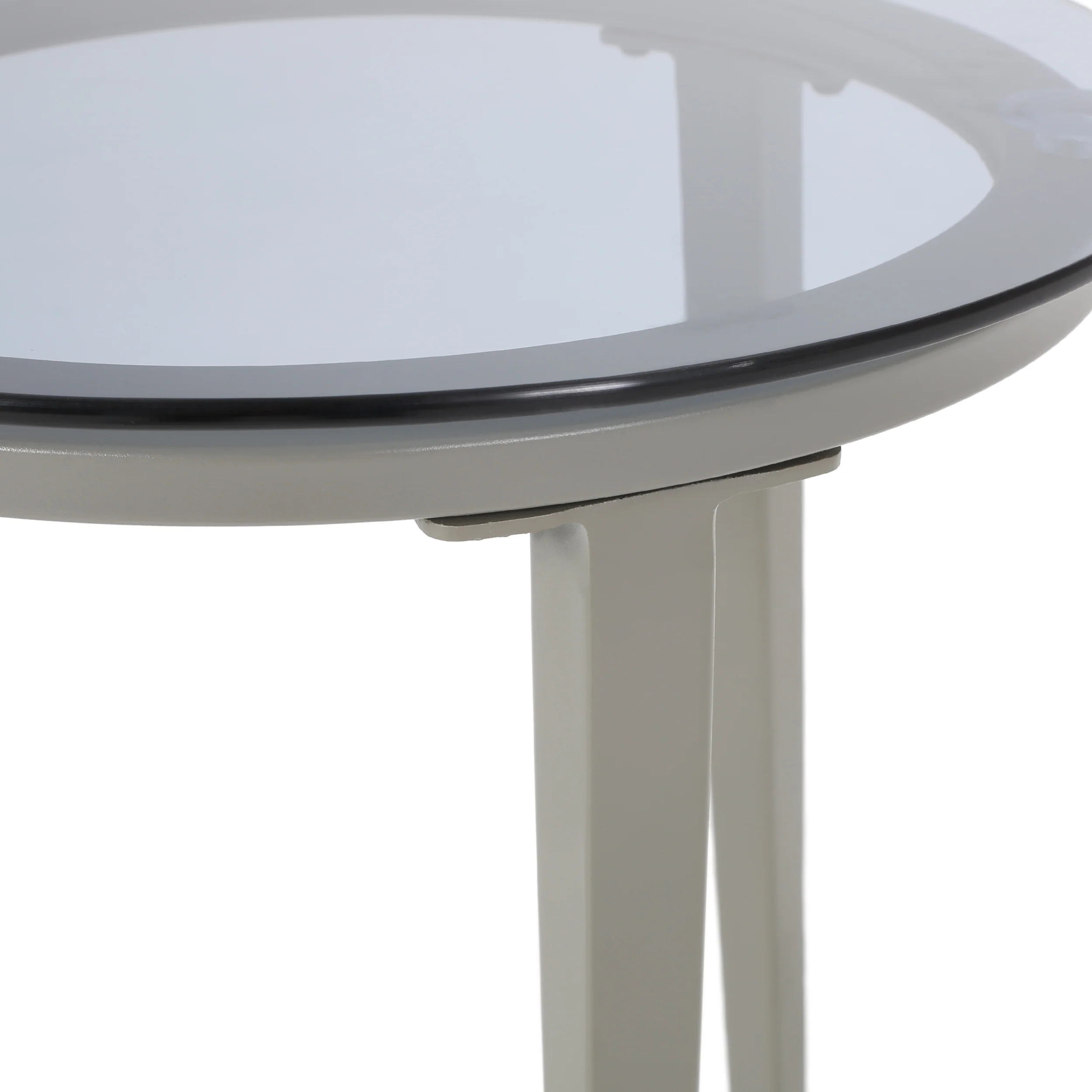 Kalyiah Outdoor Modern Side Table with Tempered Glass Top - furnishings