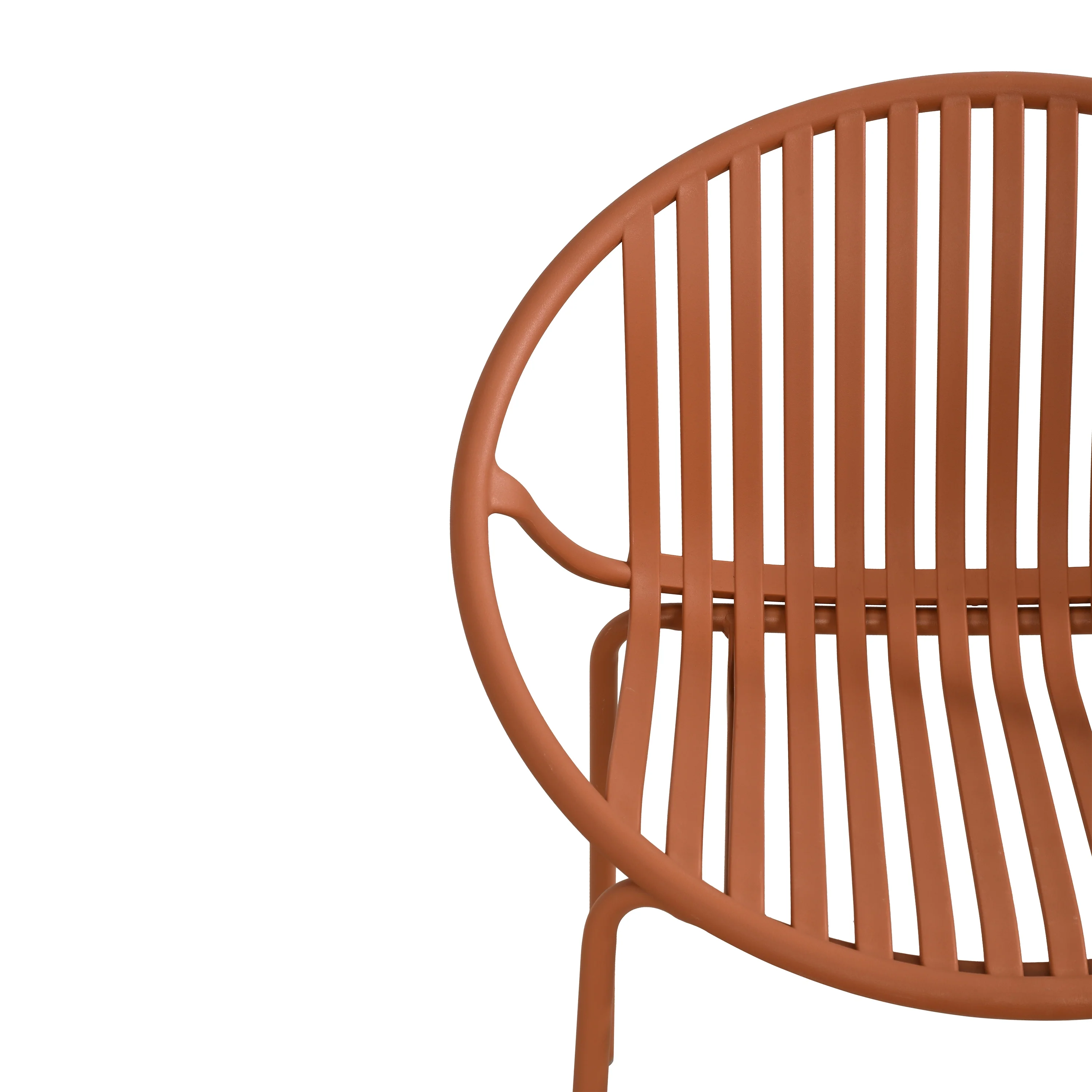 Hespera Patio Dining Chairs with Metal Legs & Breathable Plastic Backrest - furnishings