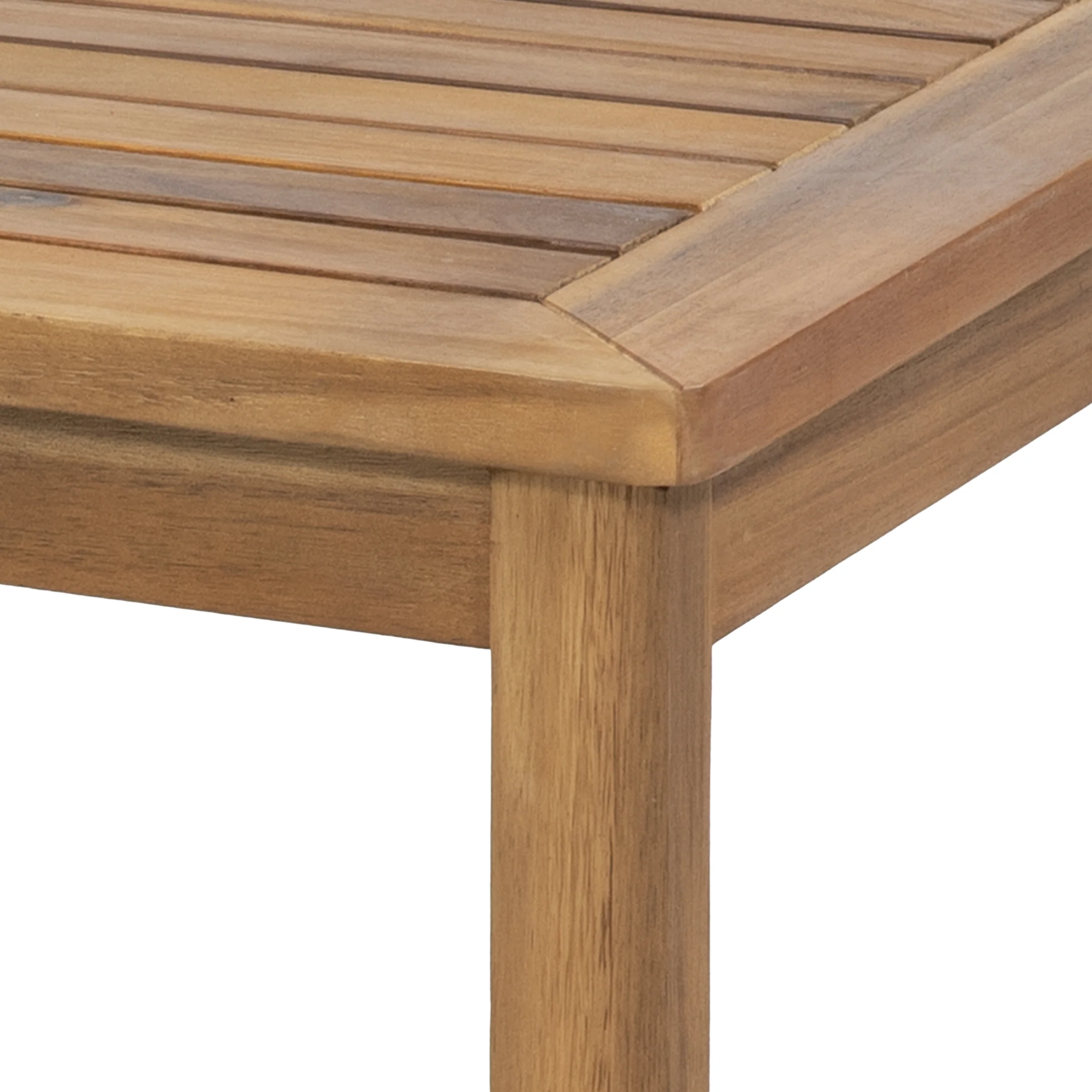 Johnlucas Outdoor Acacia Wood Loveseat and Coffee Table Set - furnishings