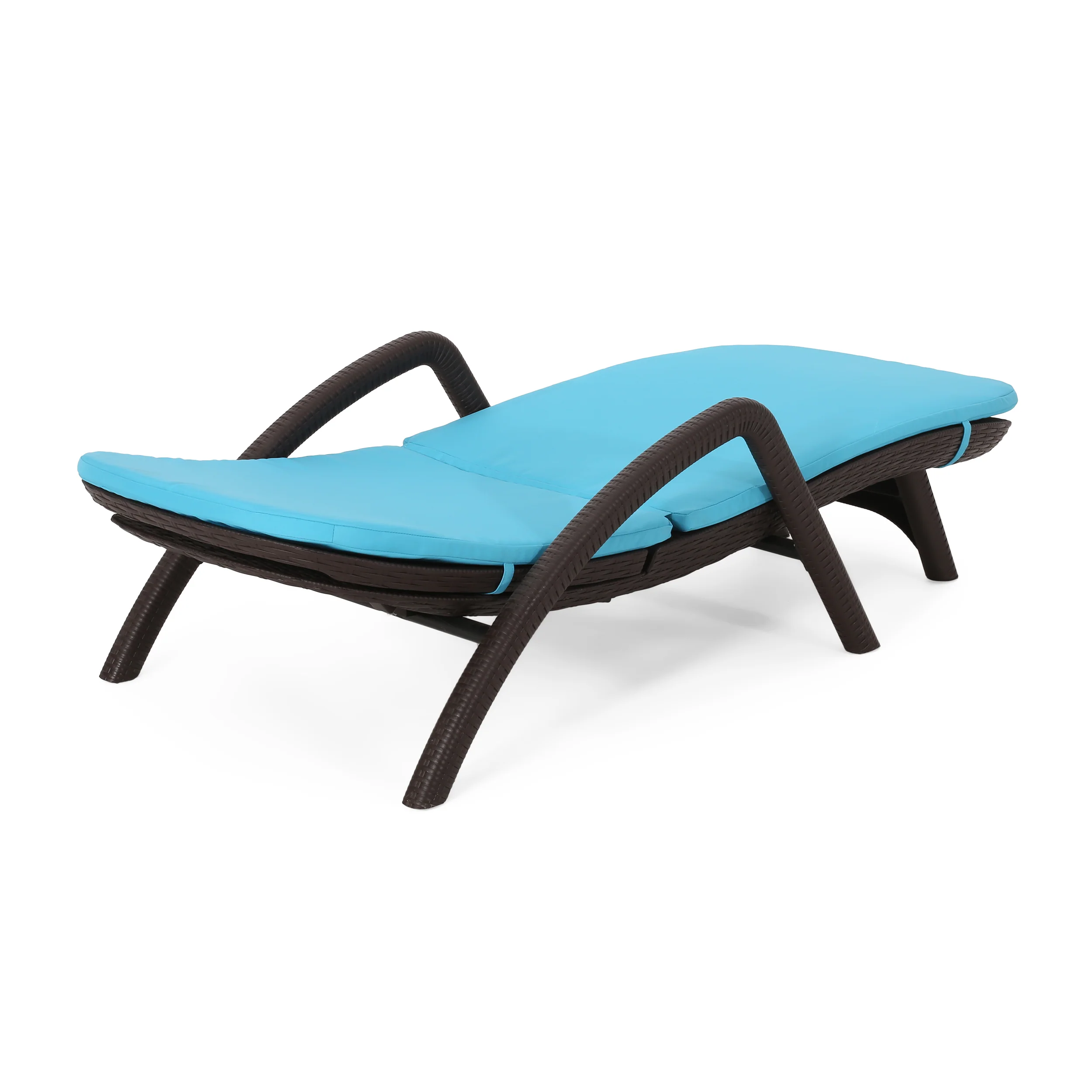 Riley Outdoor Faux Wicker Chaise Lounges with Cushion (Set of 2) - furnishings
