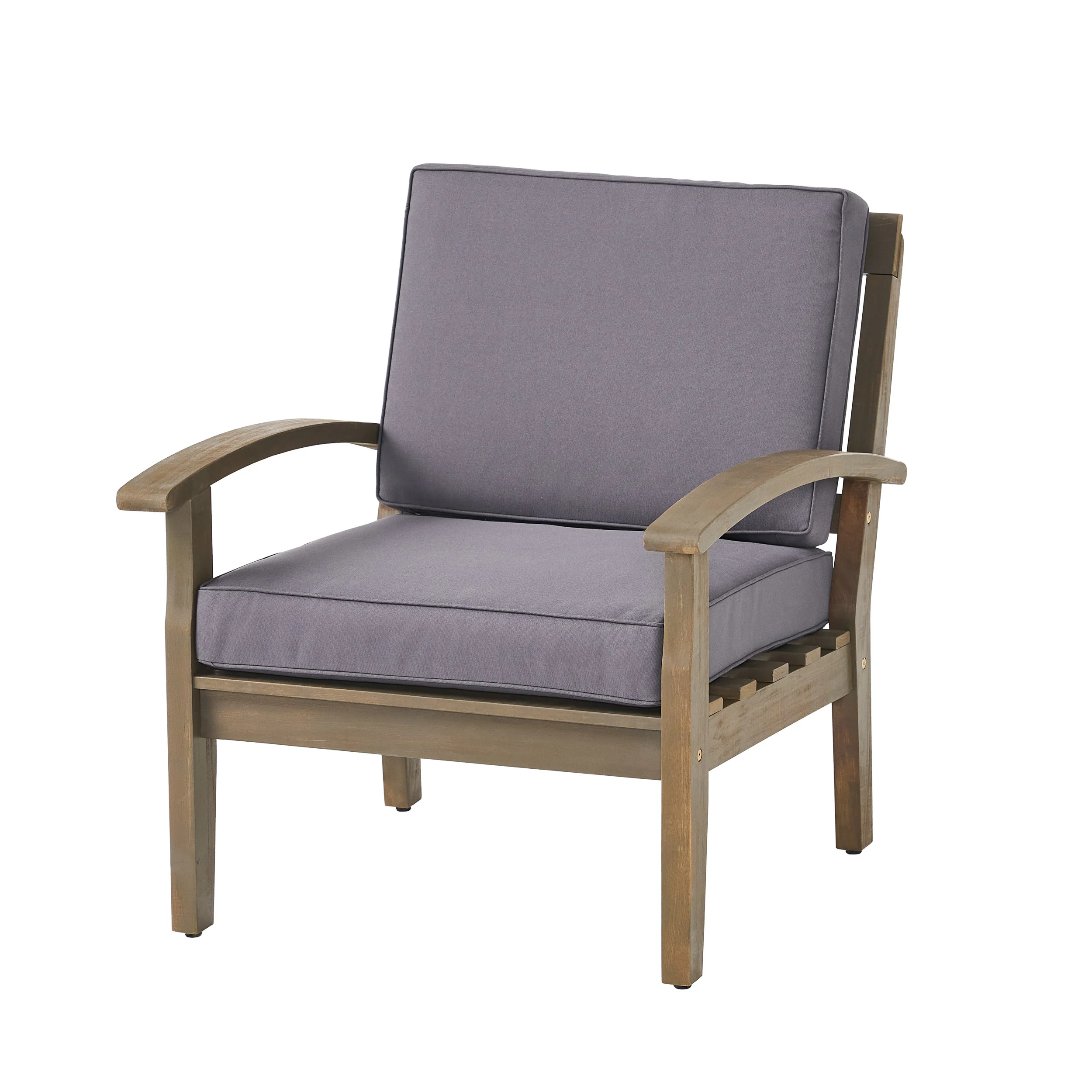 Keanu Outdoor Wooden Club Chairs (Set of 4) - furnishings