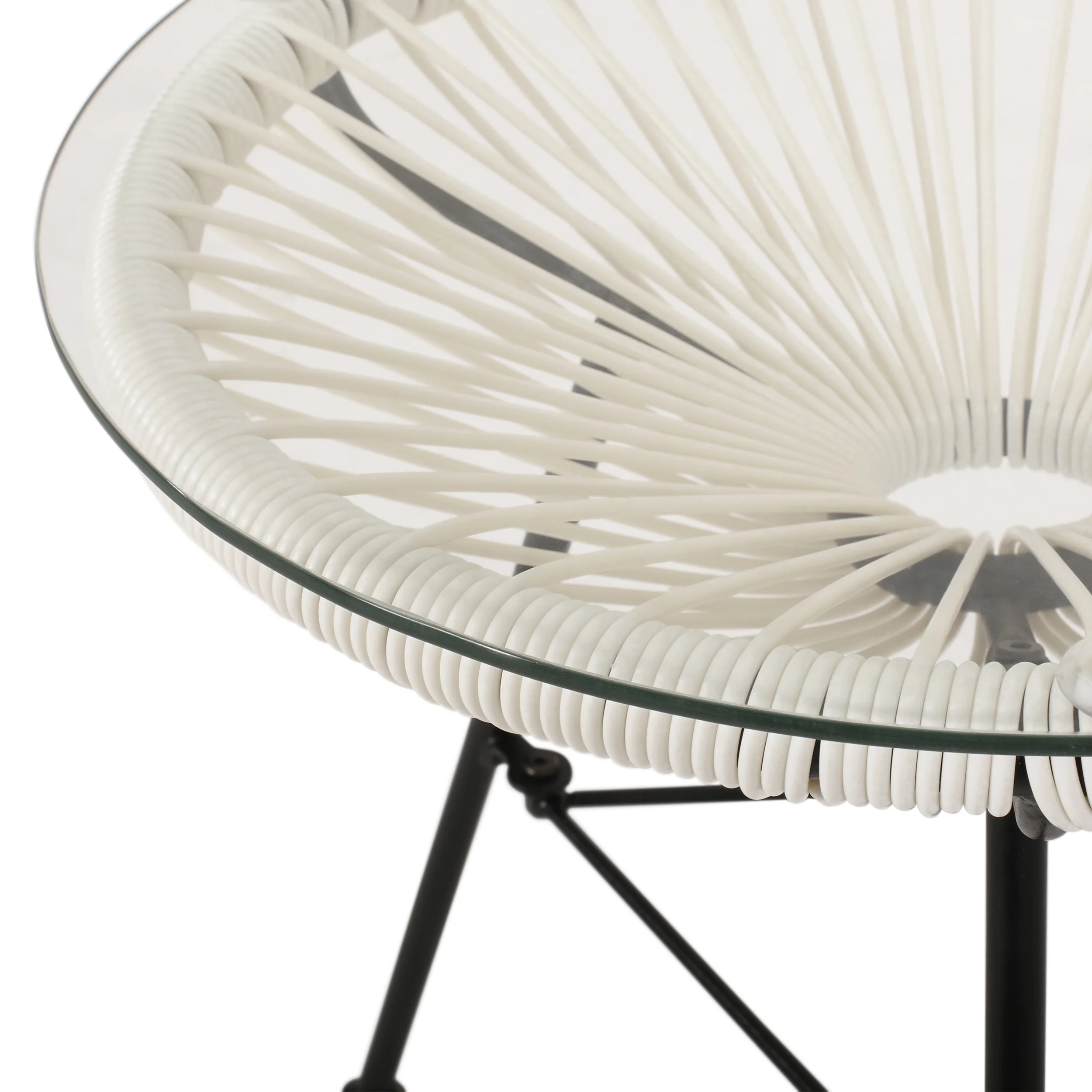 Deborah Outdoor Modern 2 Seater Faux Rattan Chat Set - furnishings