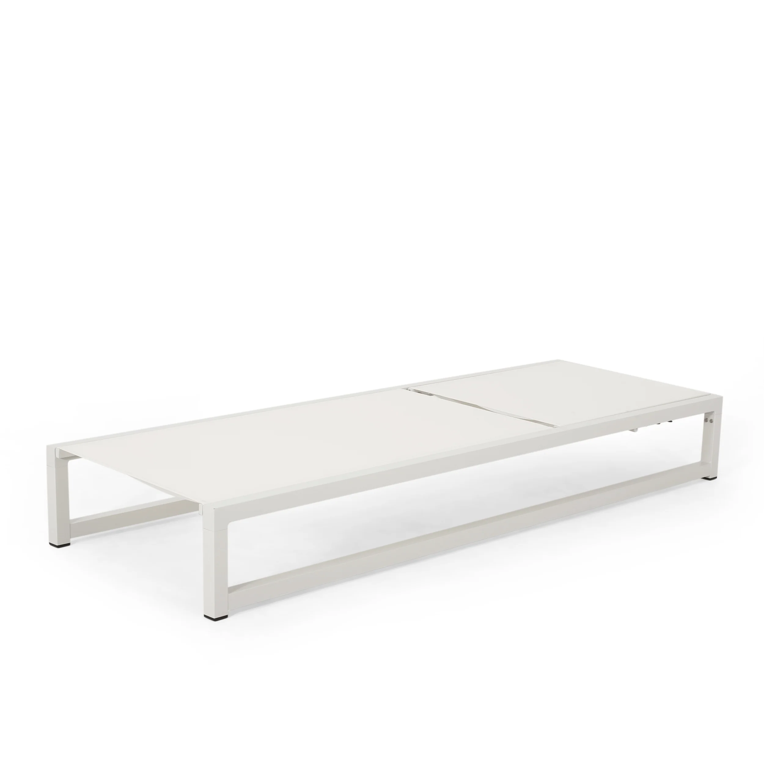 Moderna Outdoor Aluminum Chaise Lounge with Mesh Seating - furnishings