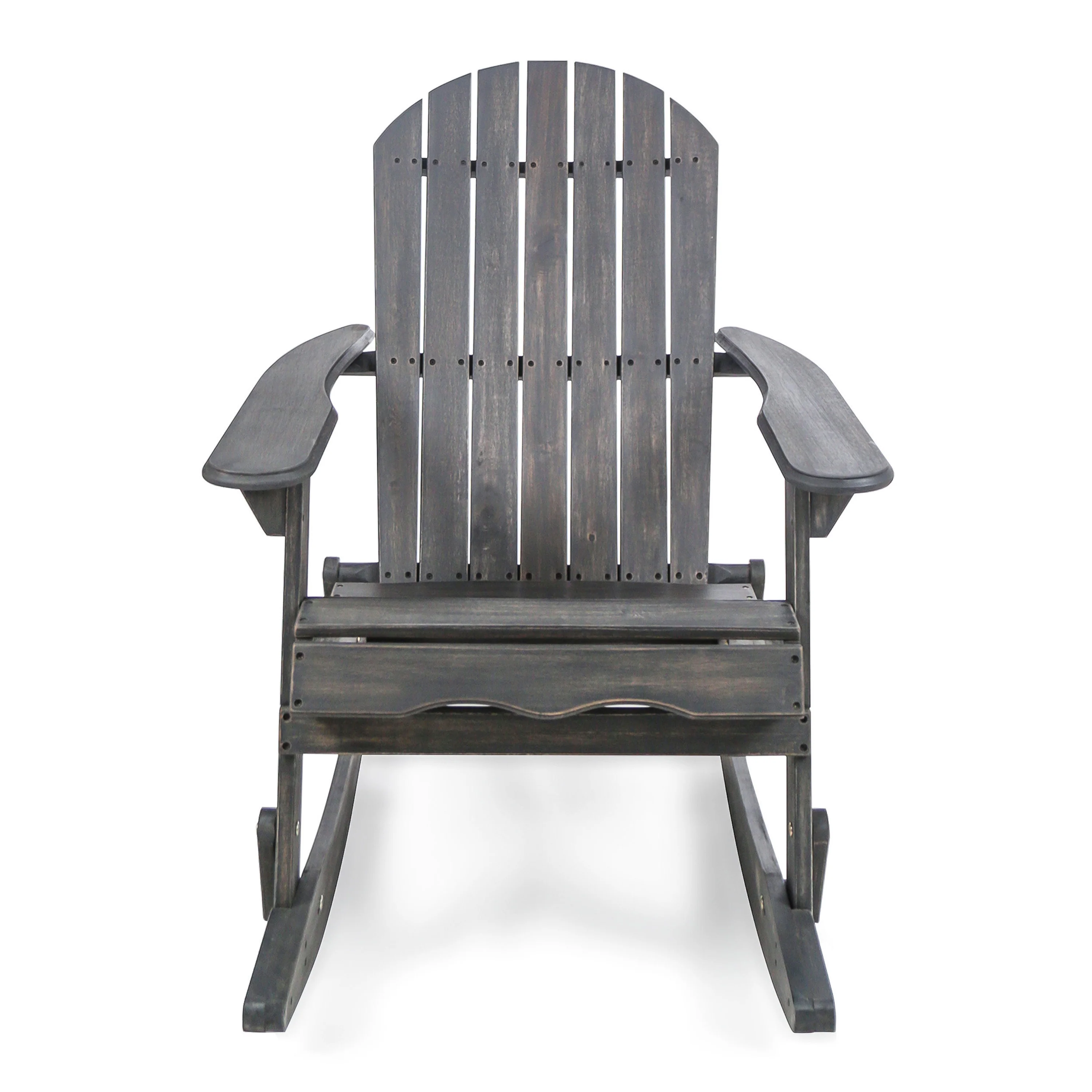Vivian Outdoor Acacia Wood Adirondack Rocking Chair - furnishings