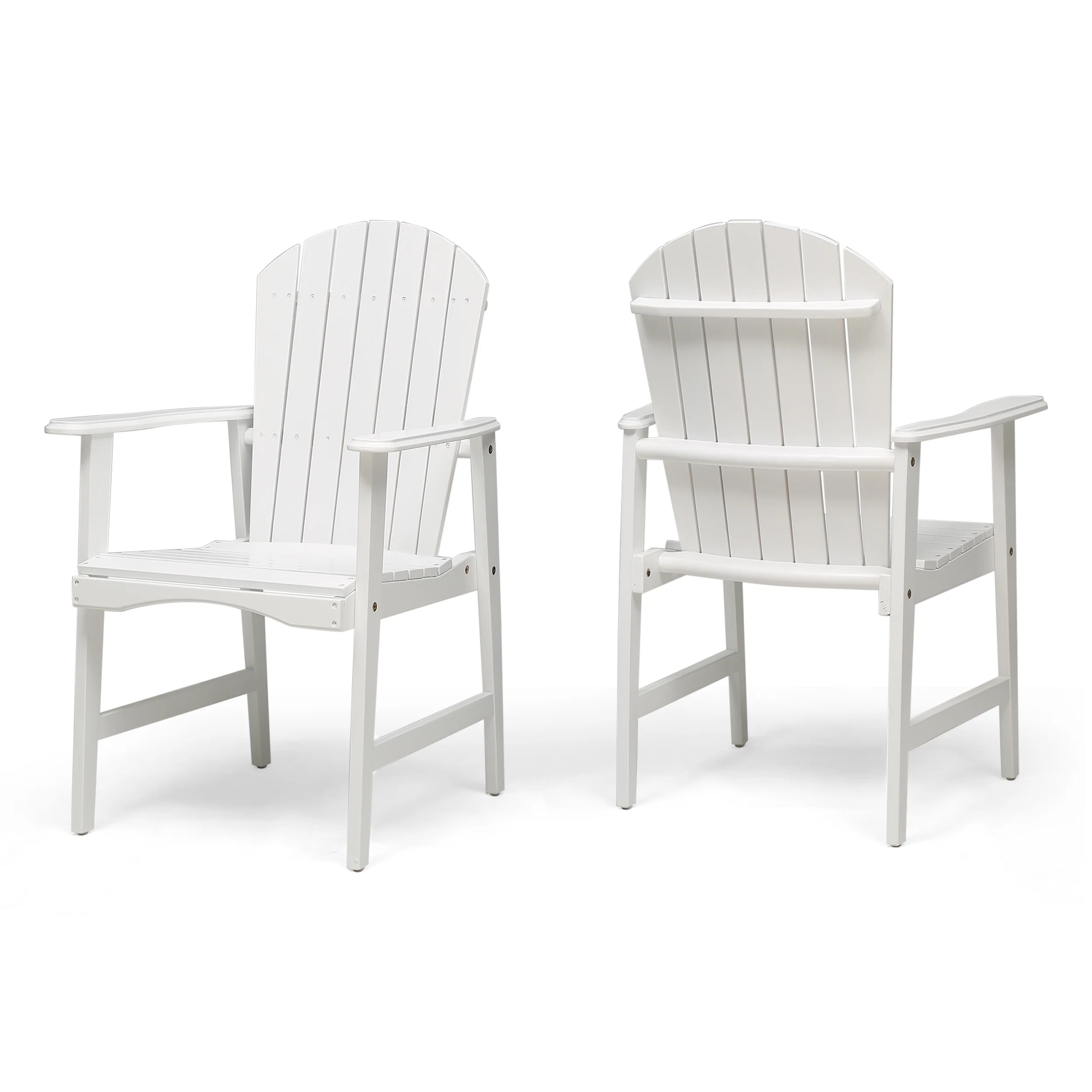 Easter Outdoor Weather Resistant Acacia Wood Adirondack Dining Chairs (Set of 2) - furnishings