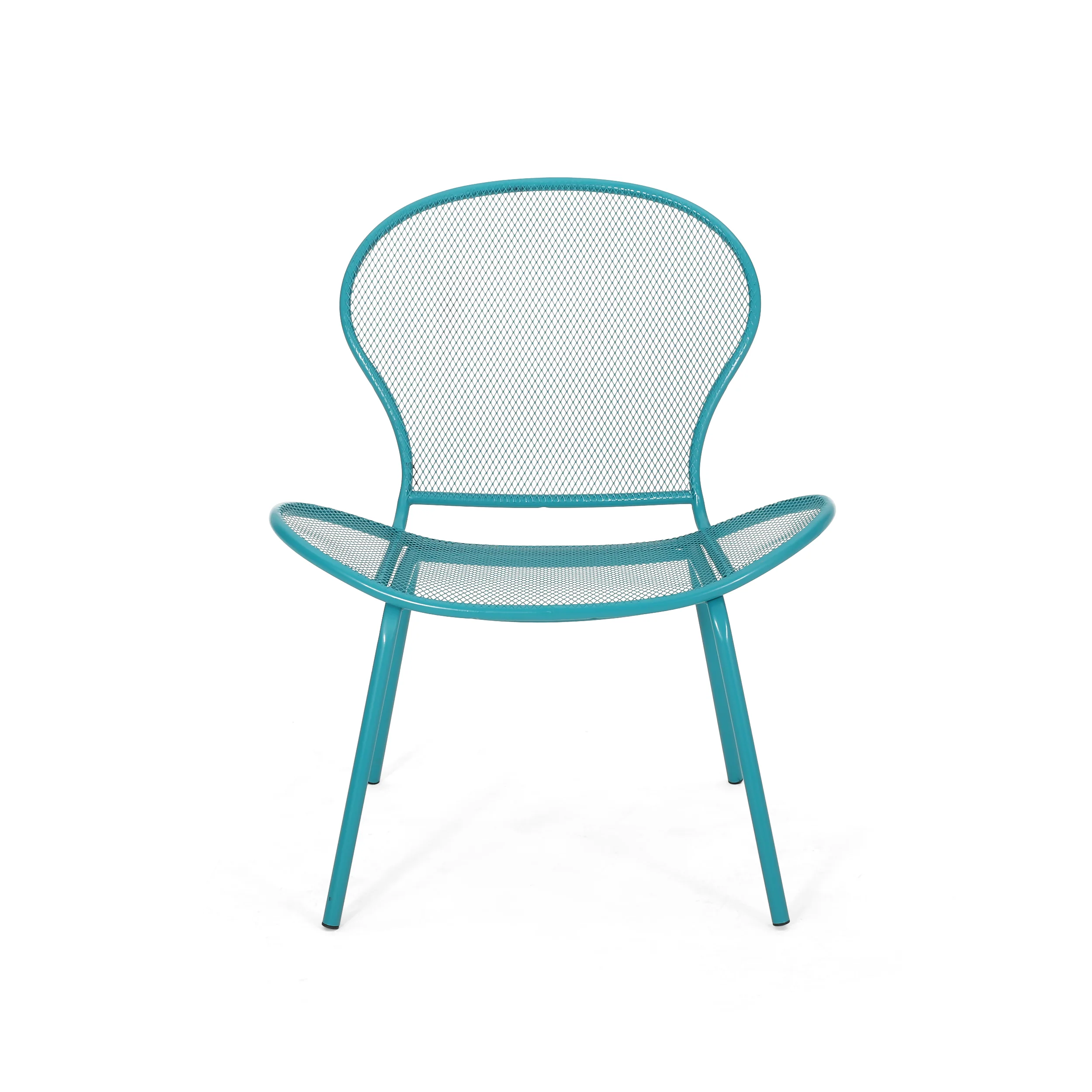 Tristian Modern Outdoor Iron Club Chair (Set of 2) - furnishings