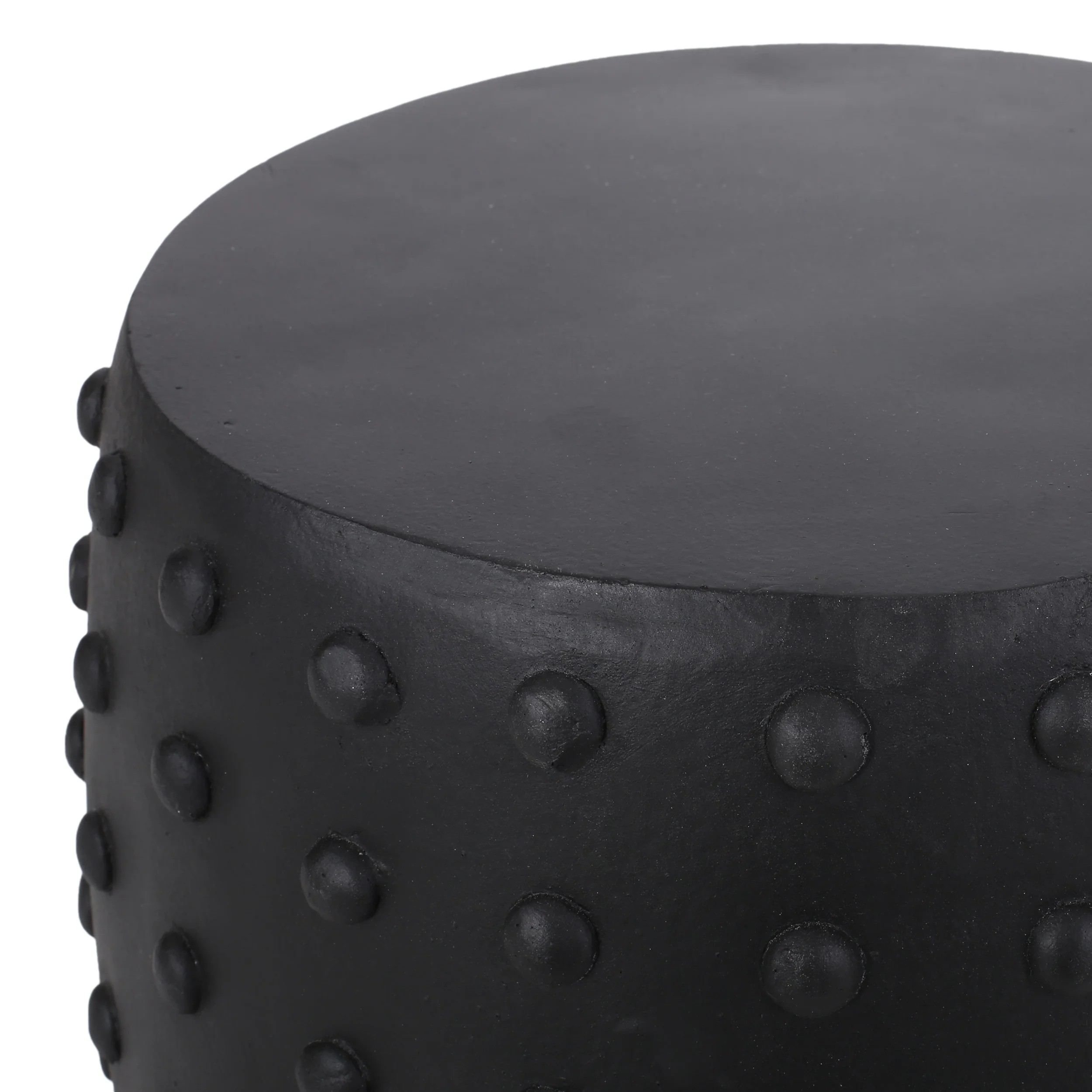 Gerick Outdoor Lightweight Concrete Side Table, Matte Black - furnishings