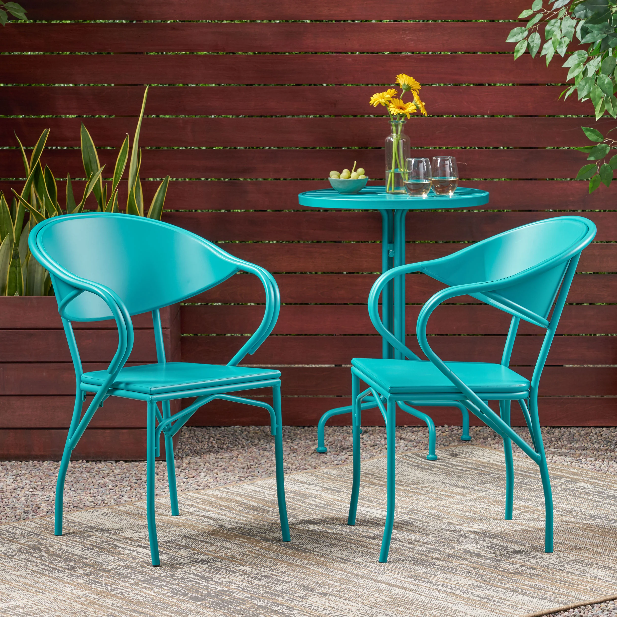 Warren Desert Outdoor Modern Dining Chair (Set of 2) - furnishings