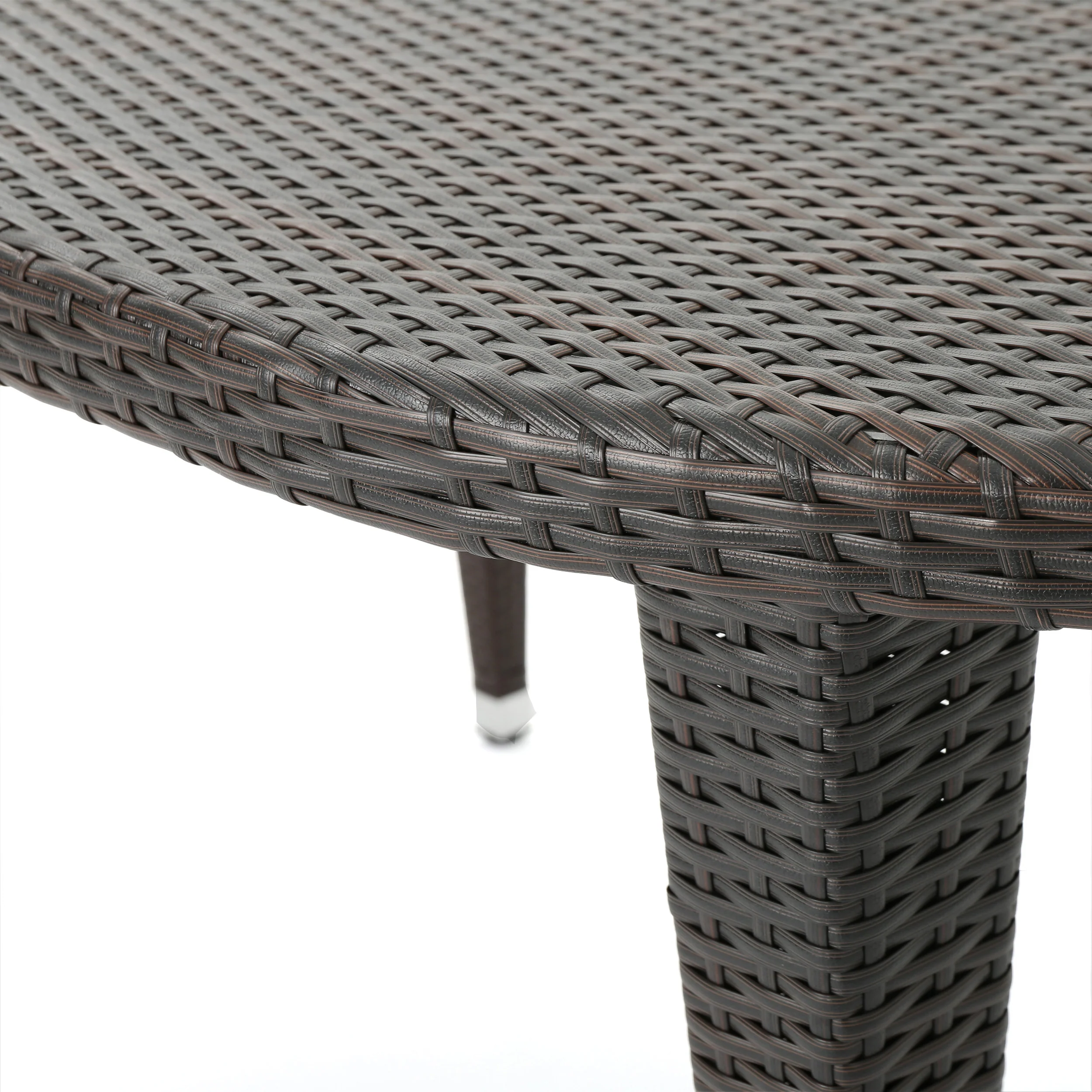 Domo Outdoor 69 Inch Wicker Oval Dining Table - furnishings