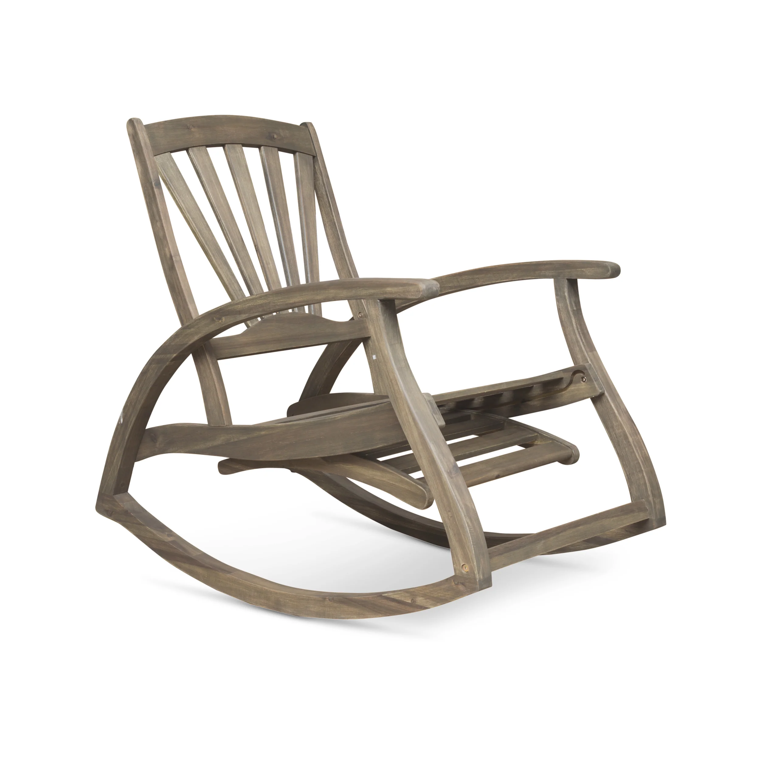 Kelsey Outdoor Acacia Wood Rocking Chair with Footrest - furnishings
