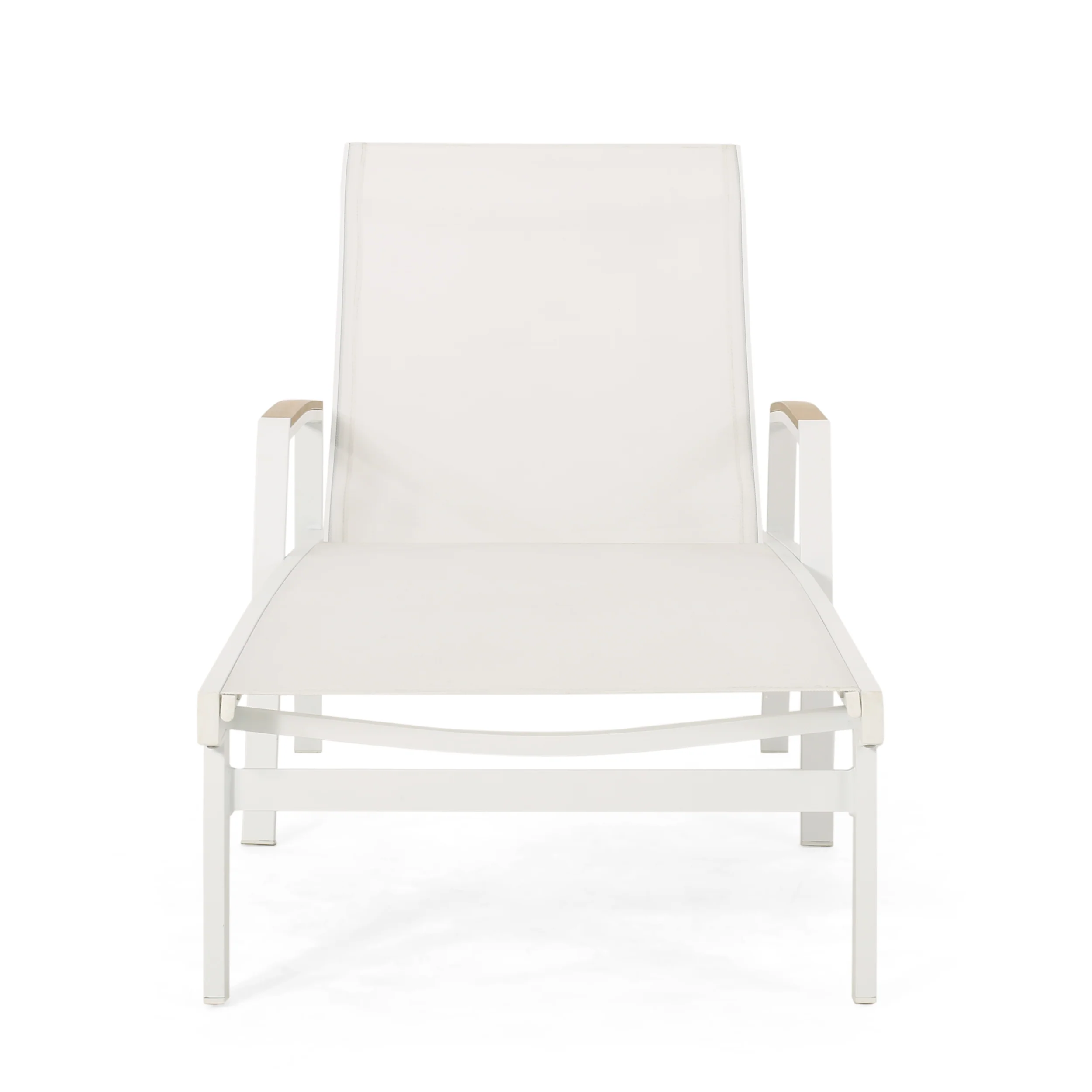 Joy Outdoor Aluminum Chaise Lounge with Mesh Seating (Set of 4) - furnishings
