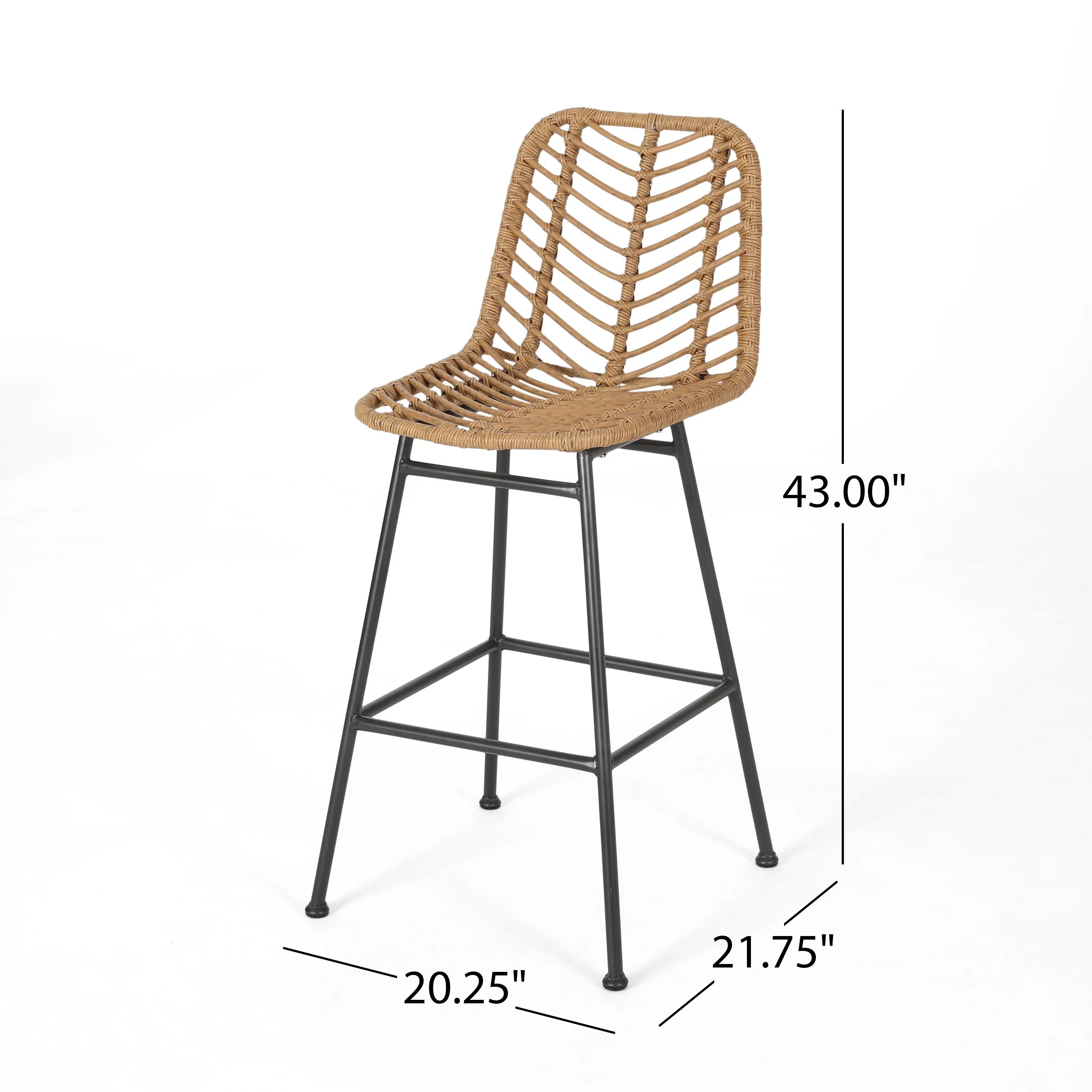 Kendal Outdoor Wicker Barstools (Set of 4) - furnishings