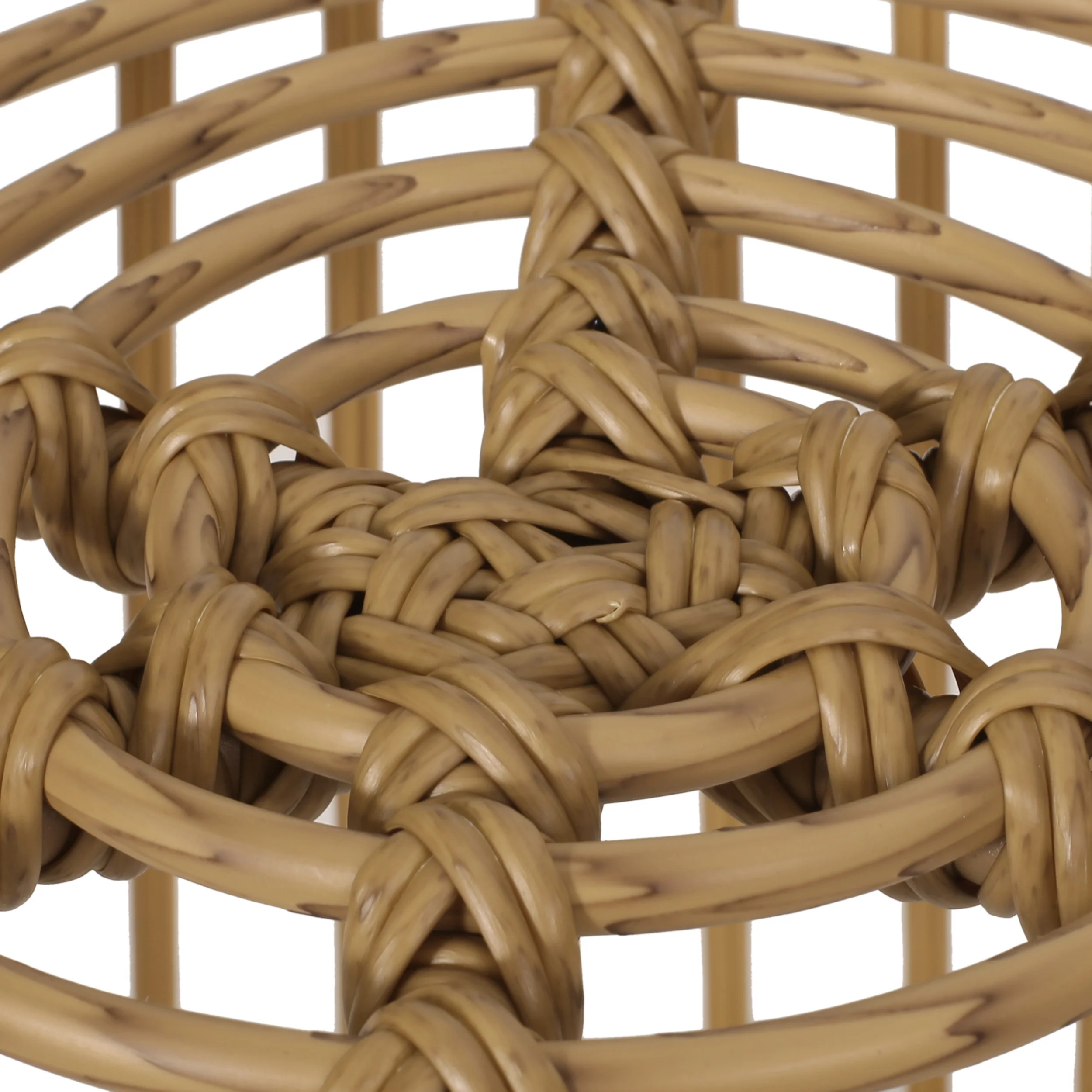 Apulia Outdoor Wicker Side Table, Light Brown - furnishings