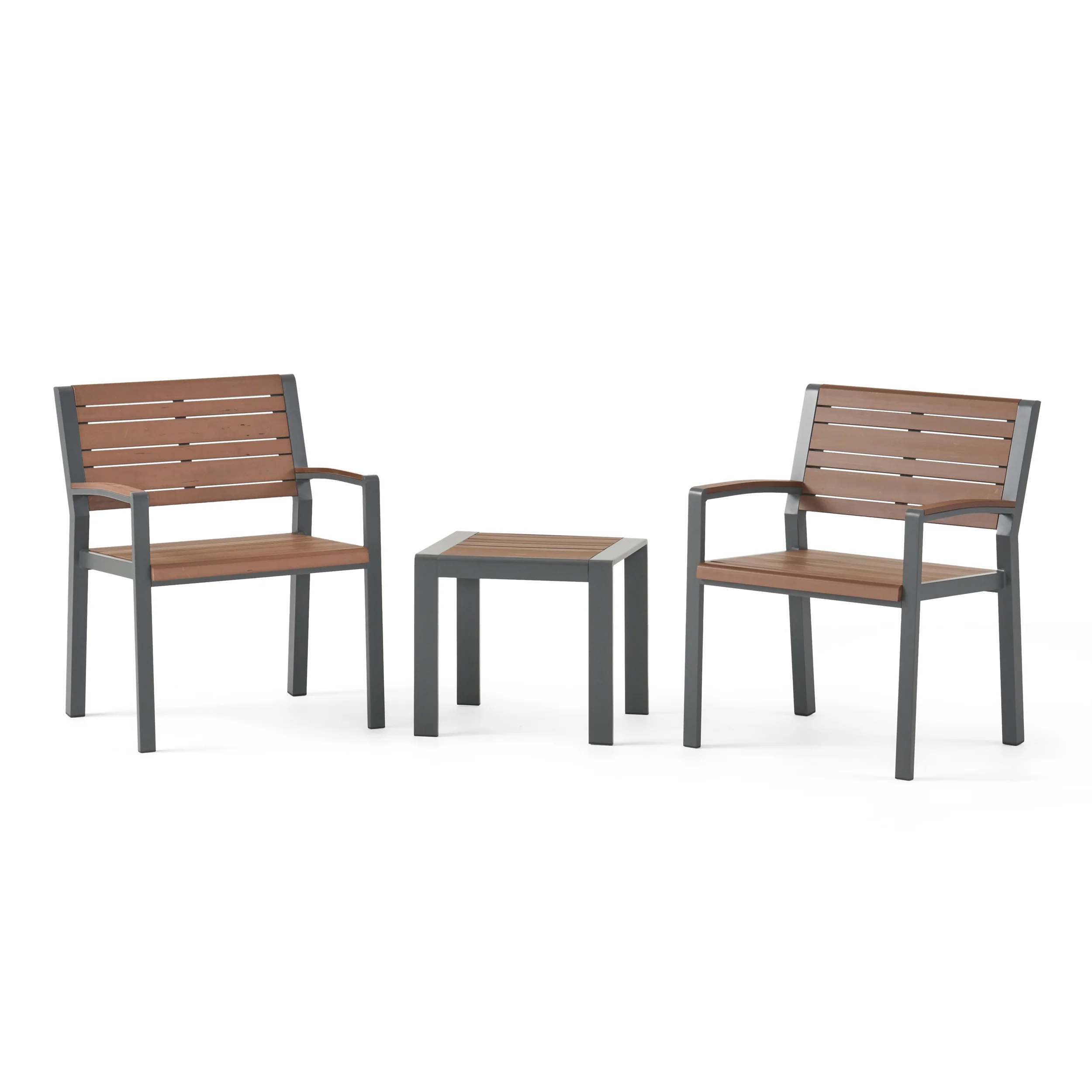 Trimble Outdoor 3 Piece Aluminum Chat Set - furnishings