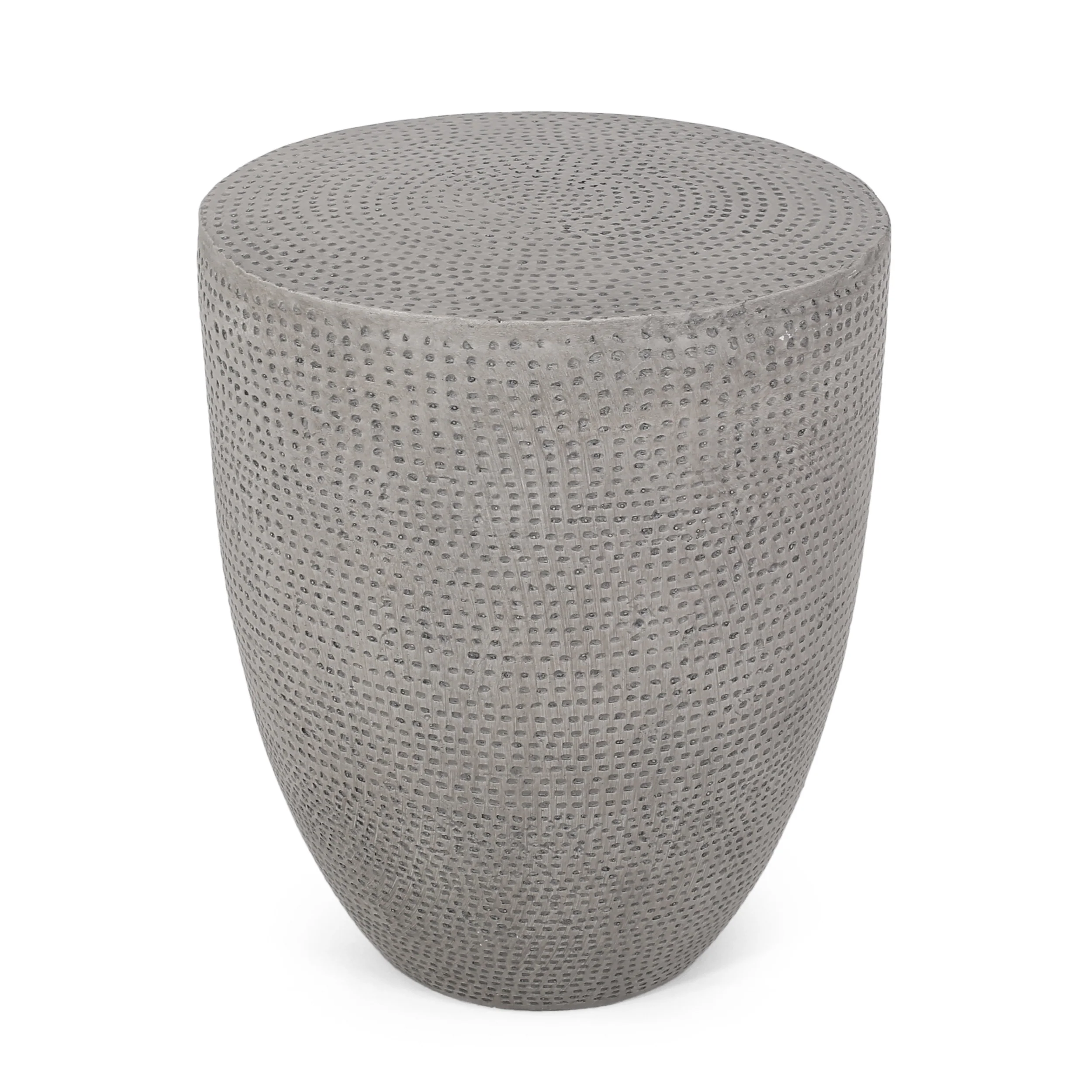Alcona Outdoor Lightweight Concrete Side Table, Concrete Finish - furnishings
