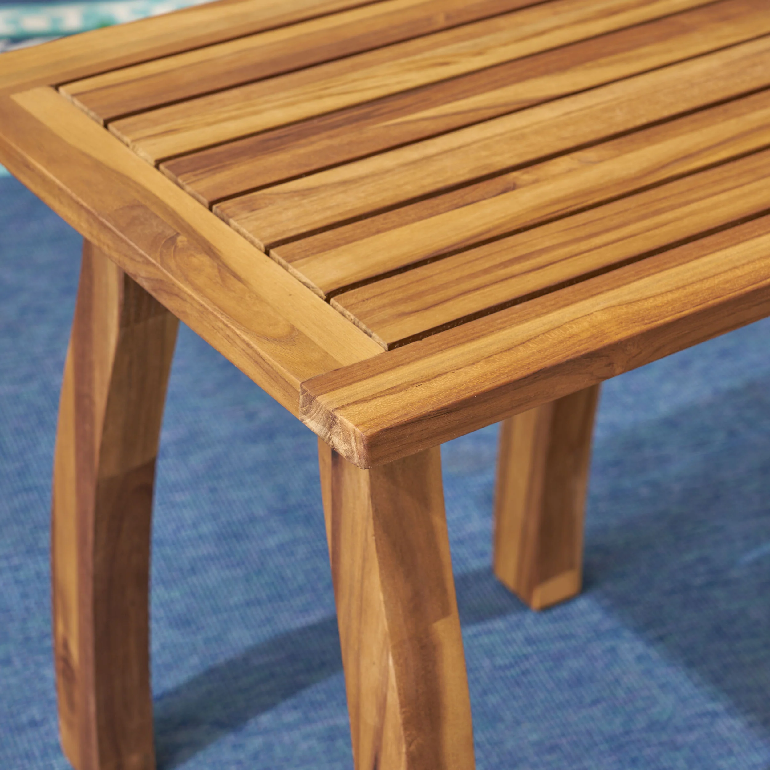 Alize Outdoor Acacia Wood Rocking Chair Chat Set - furnishings